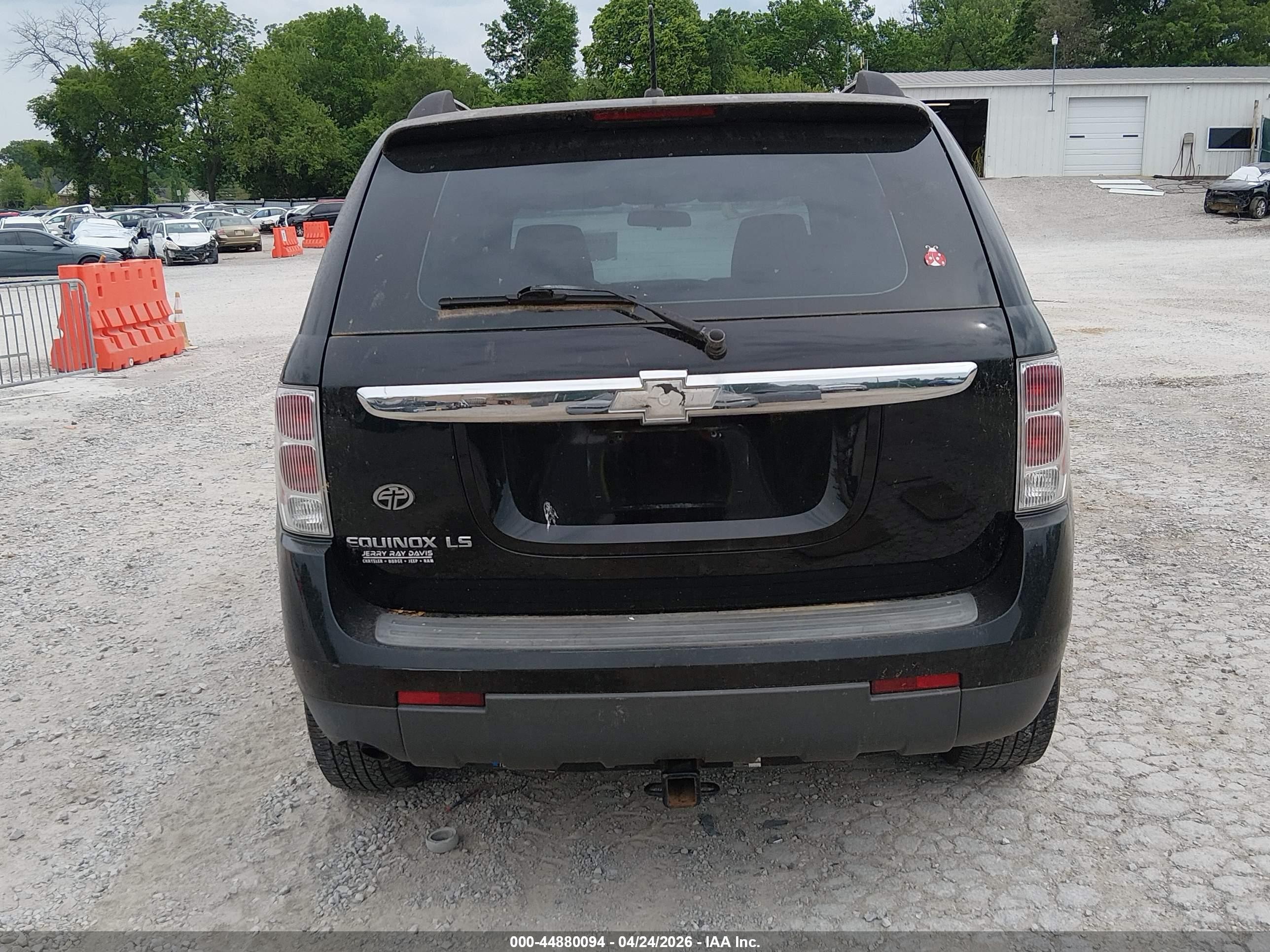 2007 Chevrolet Equinox Ls Black vin: 2CNDL13F476054574