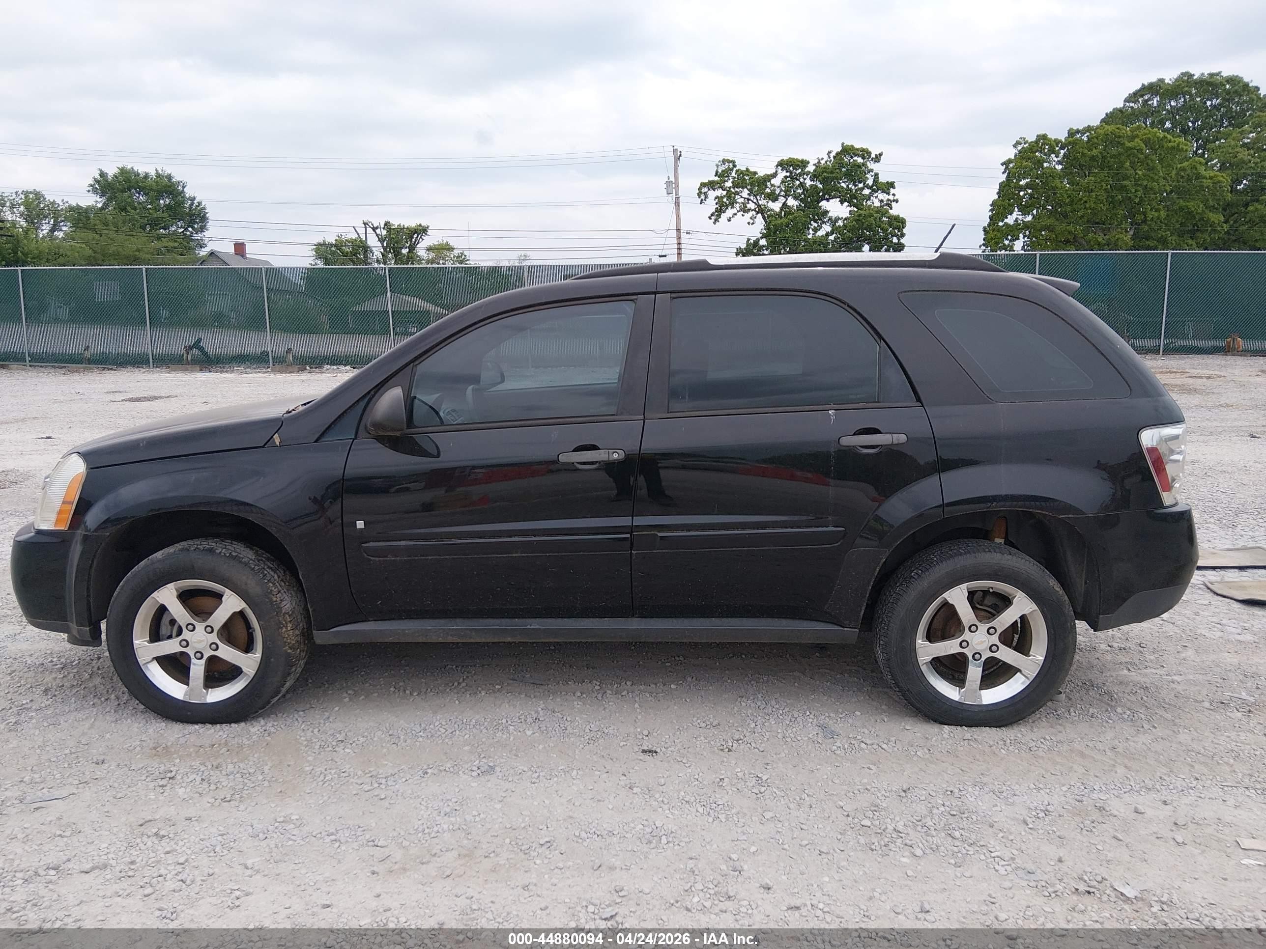 2007 Chevrolet Equinox Ls Black vin: 2CNDL13F476054574