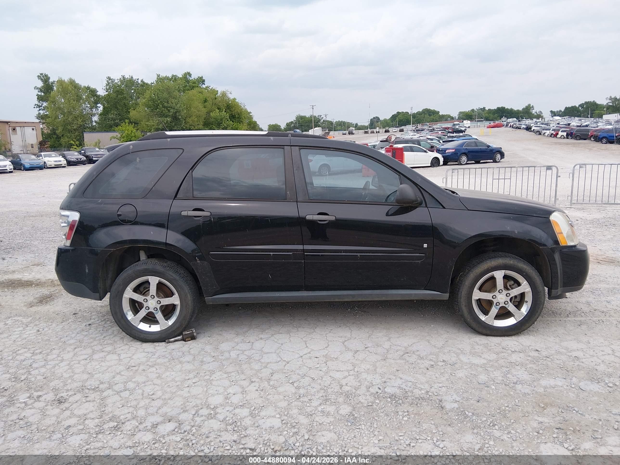 2007 Chevrolet Equinox Ls Black vin: 2CNDL13F476054574
