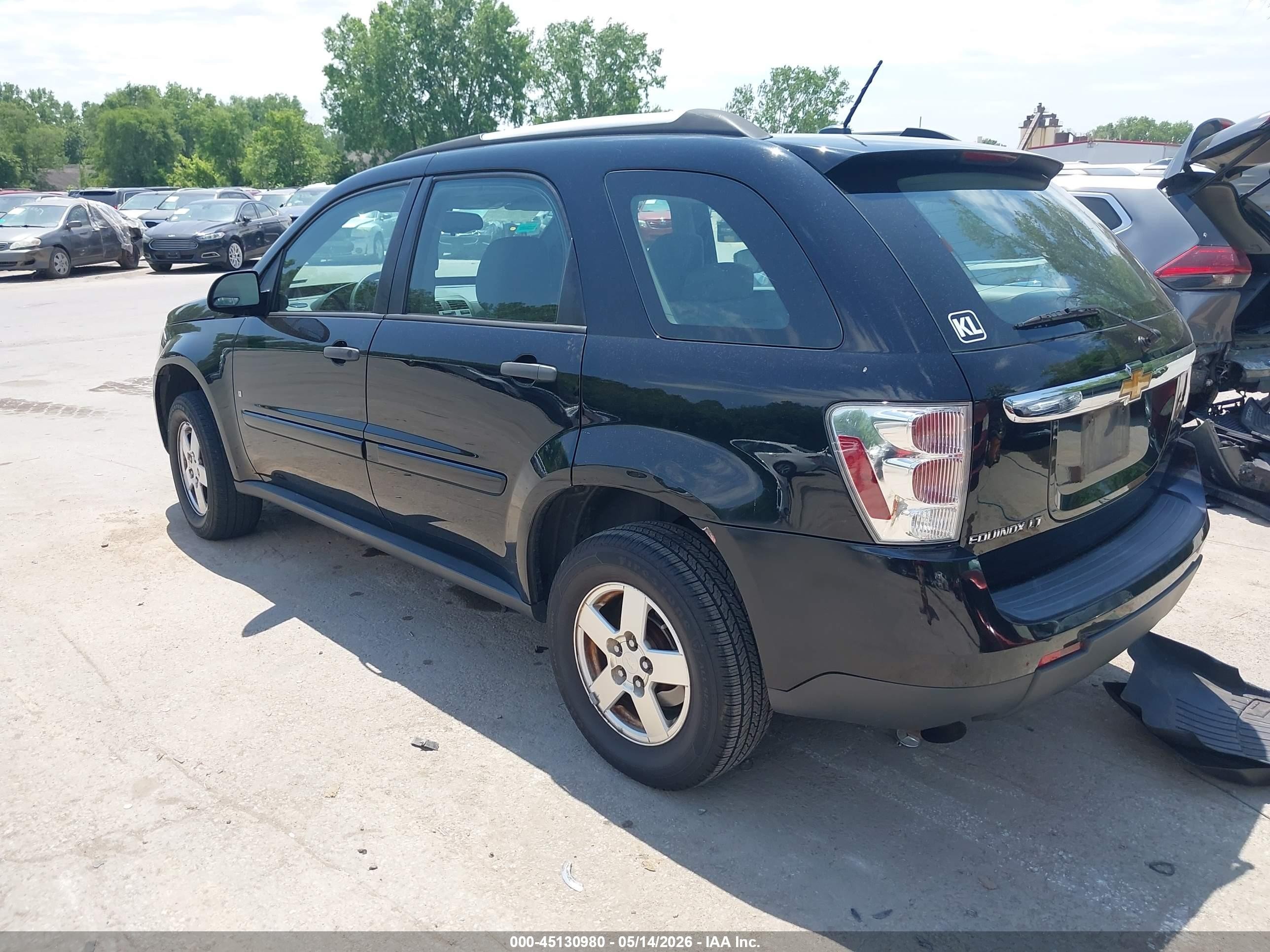 2008 Chevrolet Equinox Ls Black vin: 2CNDL13F486042572