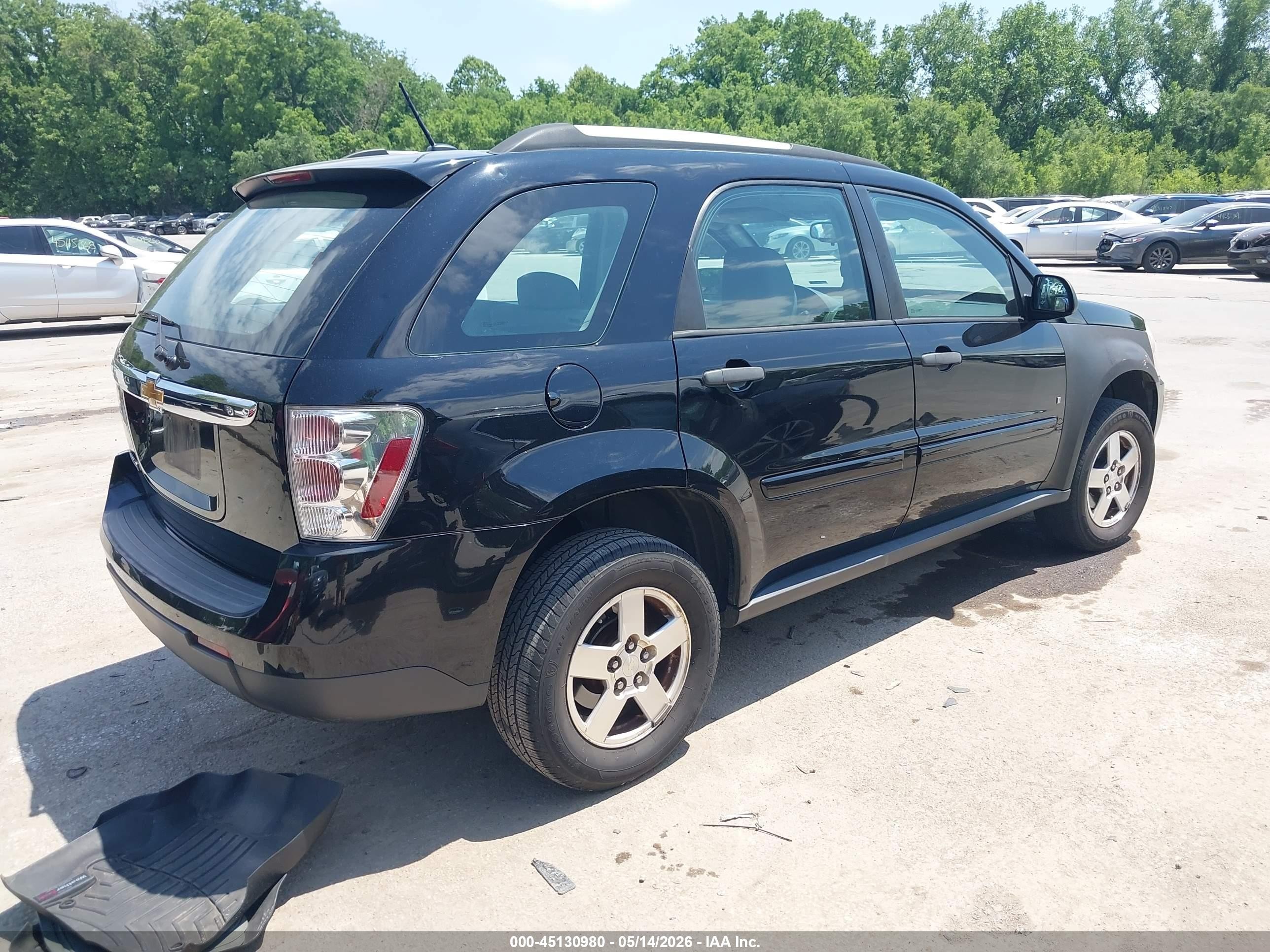 2008 Chevrolet Equinox Ls Black vin: 2CNDL13F486042572