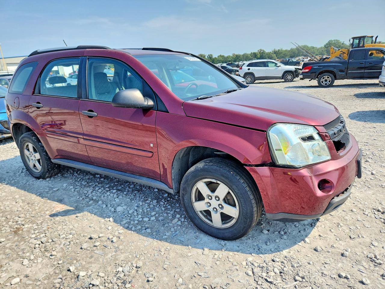 2008 Chevrolet Equinox Ls Burgundy vin: 2CNDL13F486047836