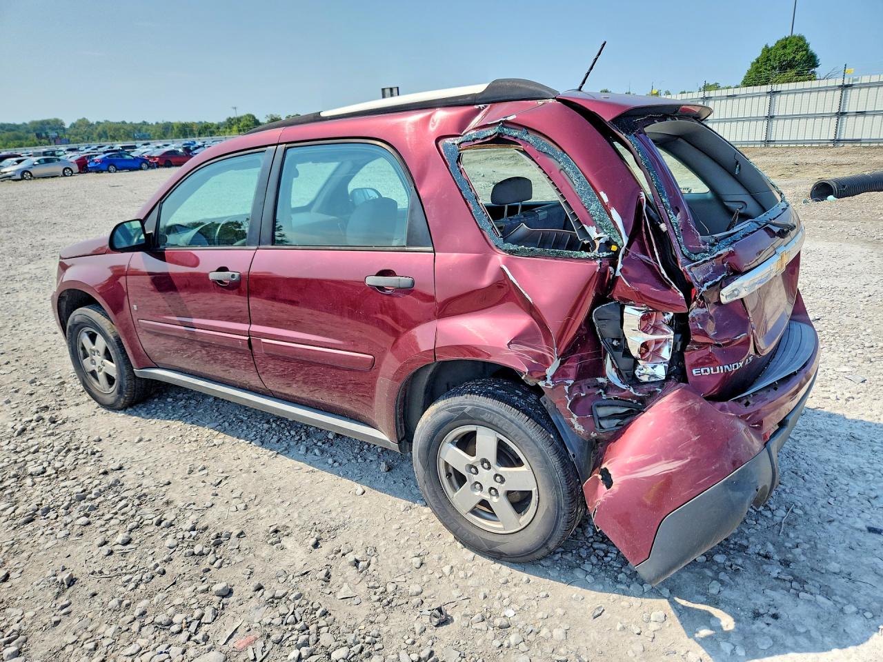 2008 Chevrolet Equinox Ls Burgundy vin: 2CNDL13F486047836