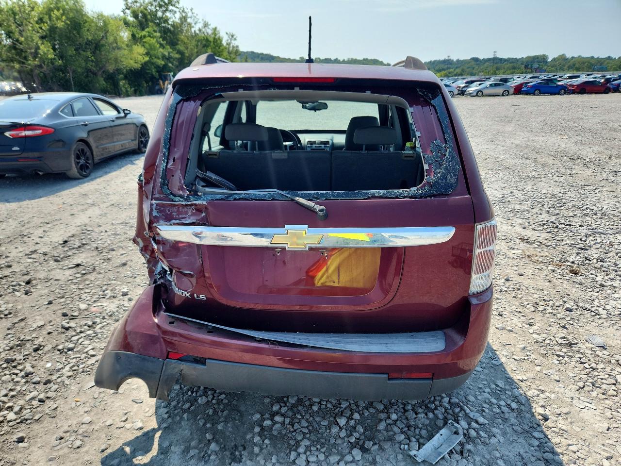 2008 Chevrolet Equinox Ls Burgundy vin: 2CNDL13F486047836