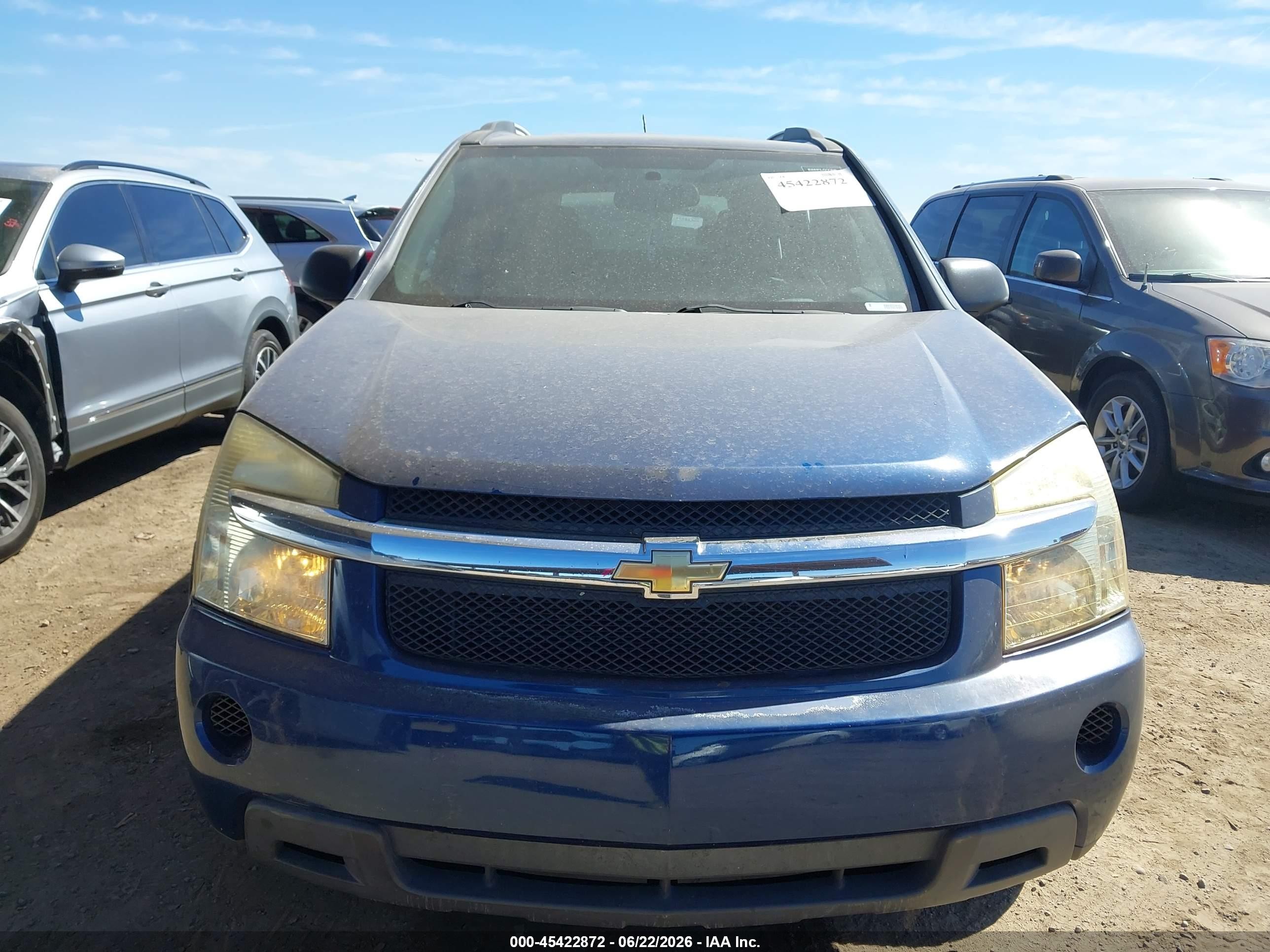 2008 Chevrolet Equinox Ls Blue vin: 2CNDL13F486328681