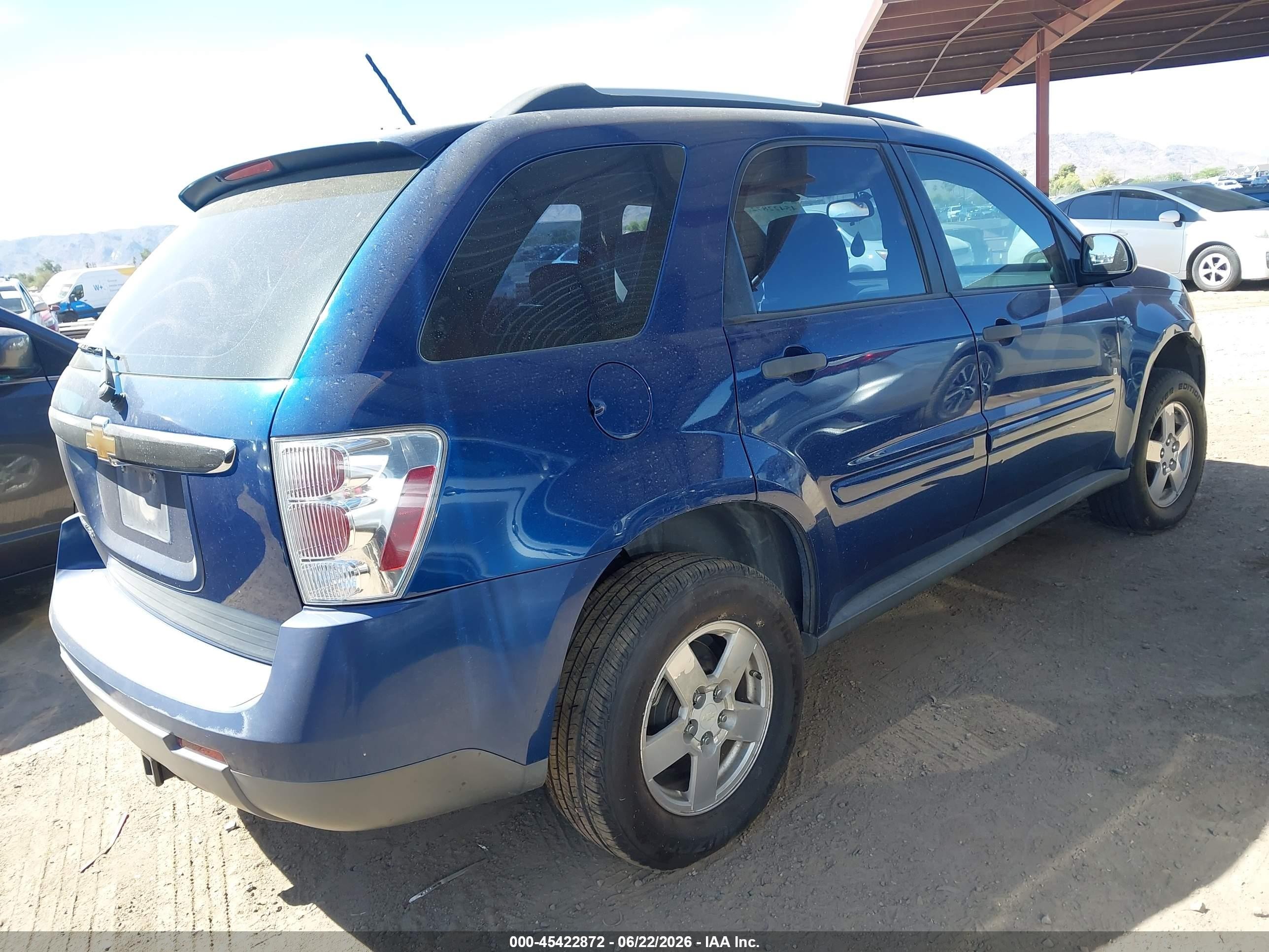 2008 Chevrolet Equinox Ls Blue vin: 2CNDL13F486328681