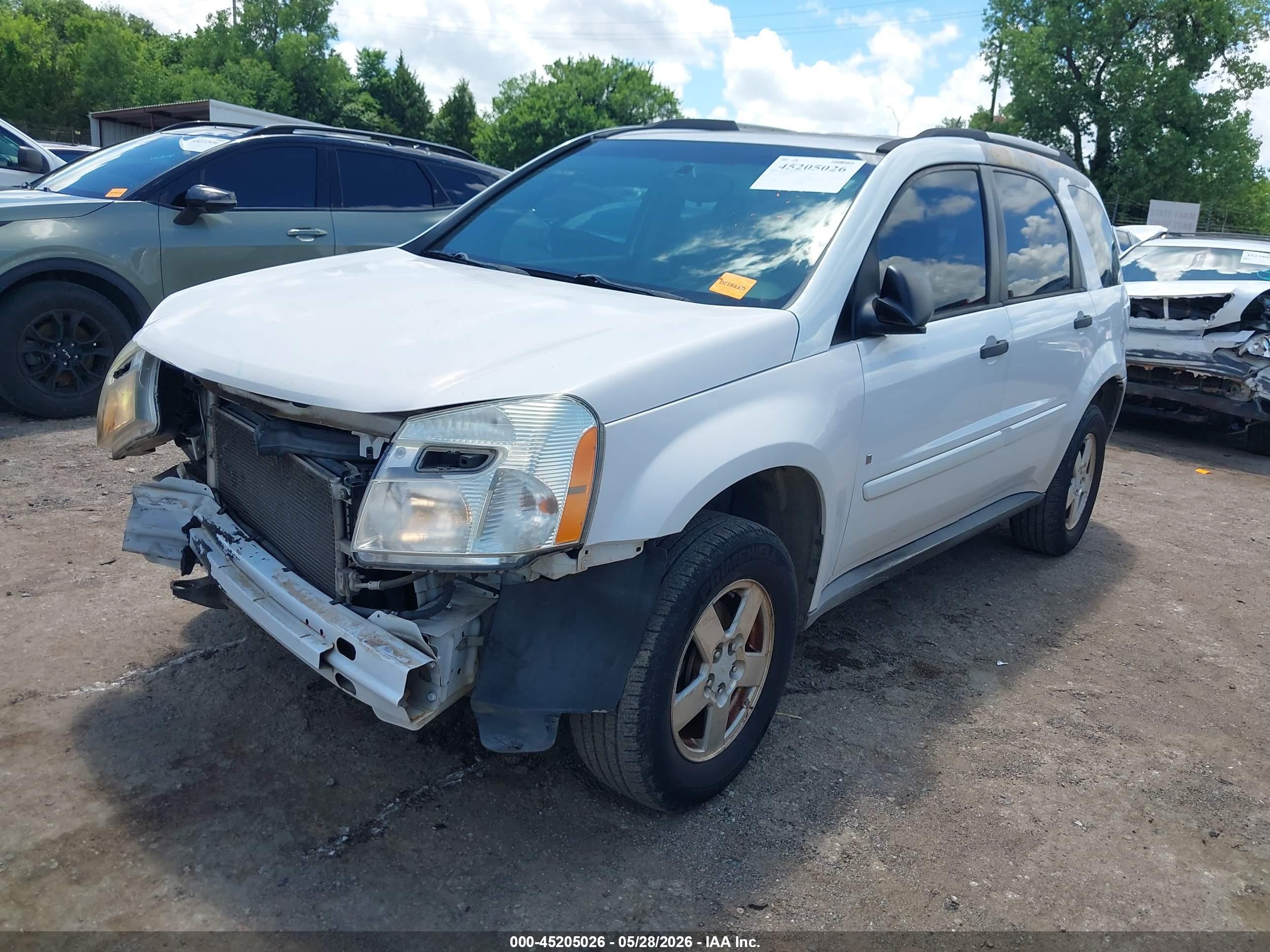 2008 Chevrolet Equinox Ls White vin: 2CNDL13F586338457