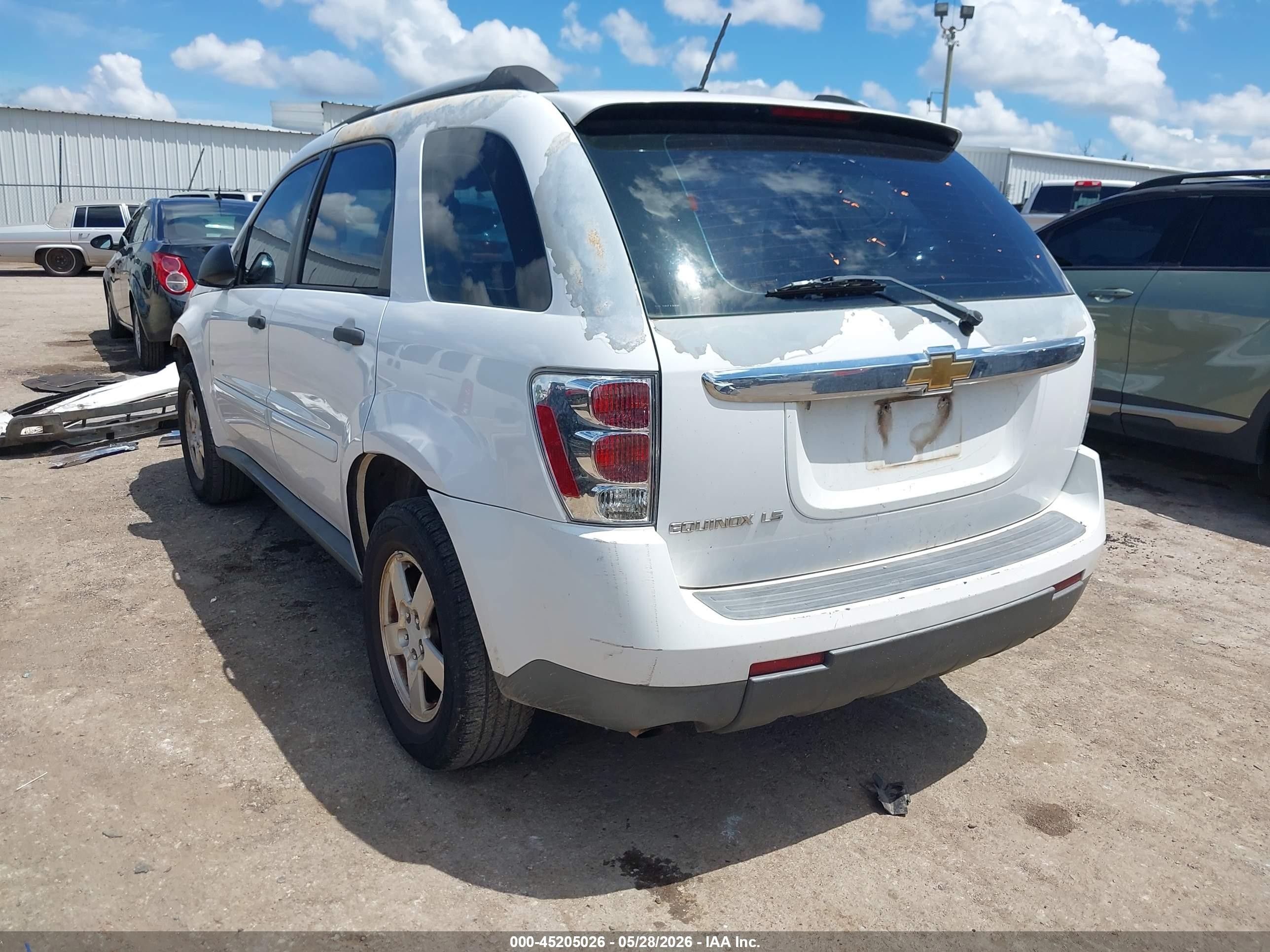 2008 Chevrolet Equinox Ls White vin: 2CNDL13F586338457