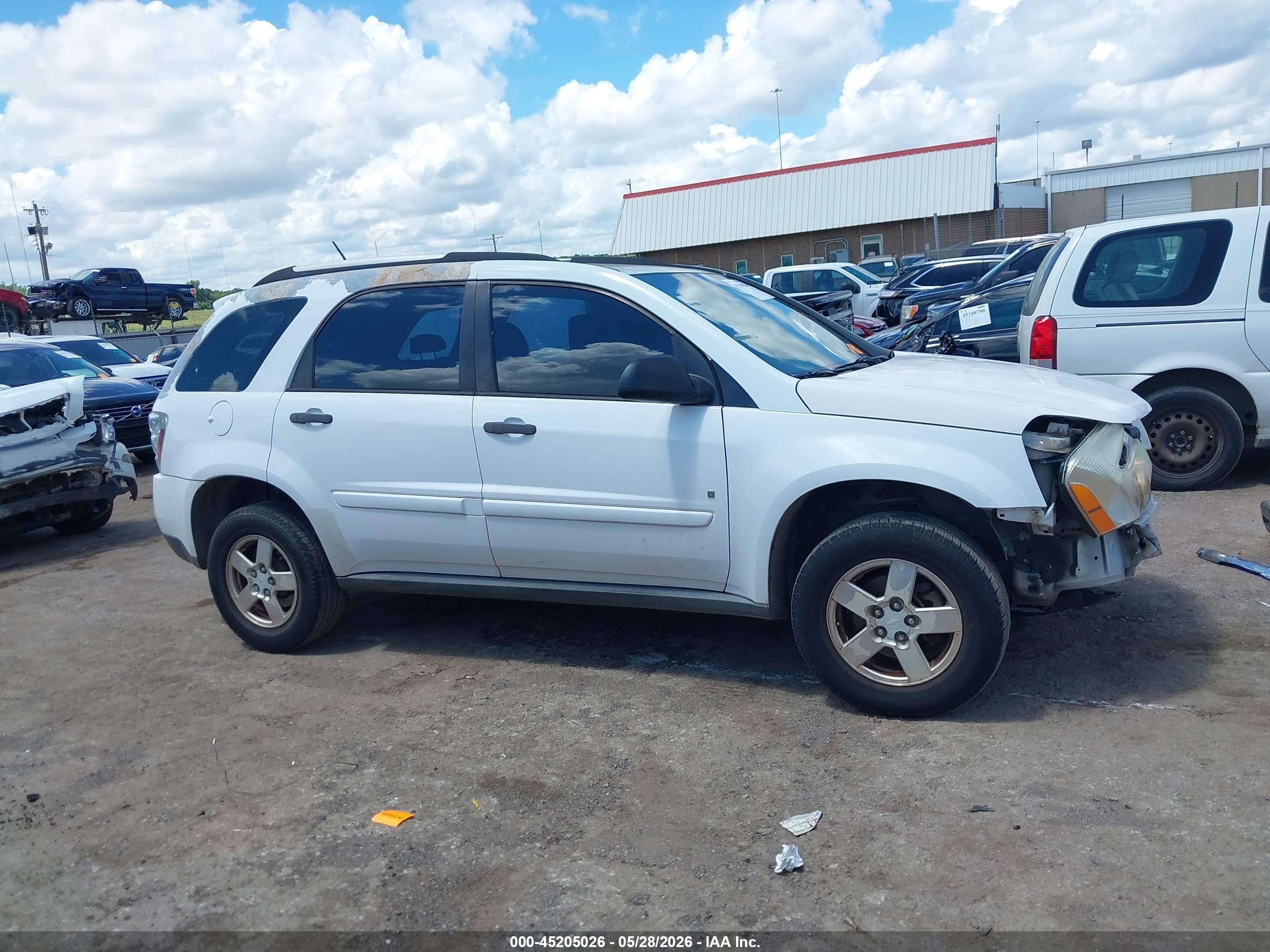 2008 Chevrolet Equinox Ls White vin: 2CNDL13F586338457