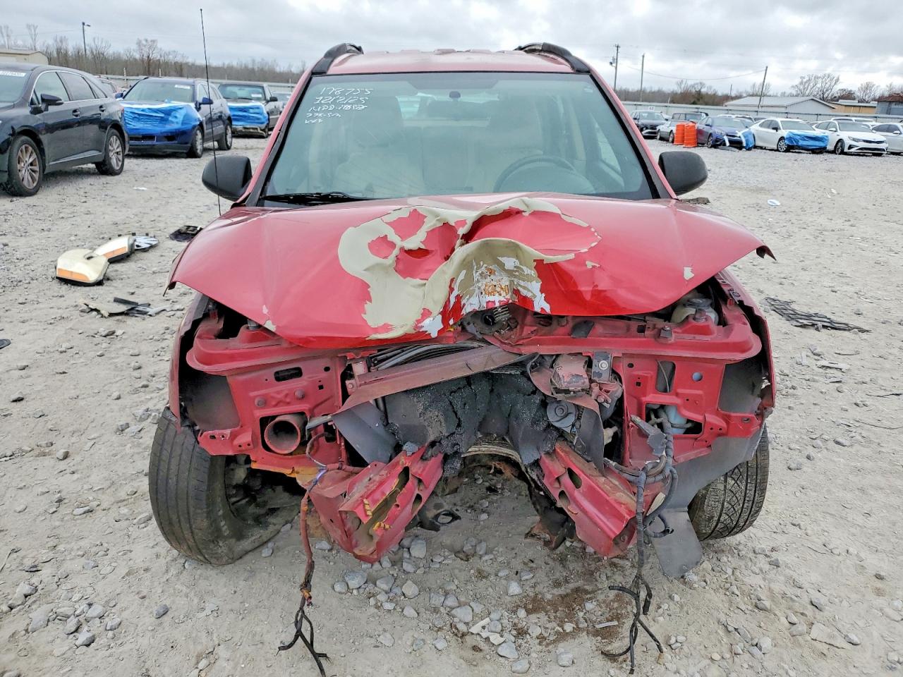 2006 Chevrolet Equinox Ls Red vin: 2CNDL13F666022403