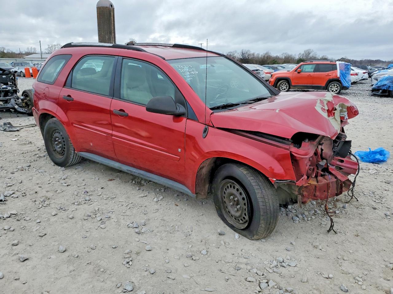 2006 Chevrolet Equinox Ls Red vin: 2CNDL13F666022403