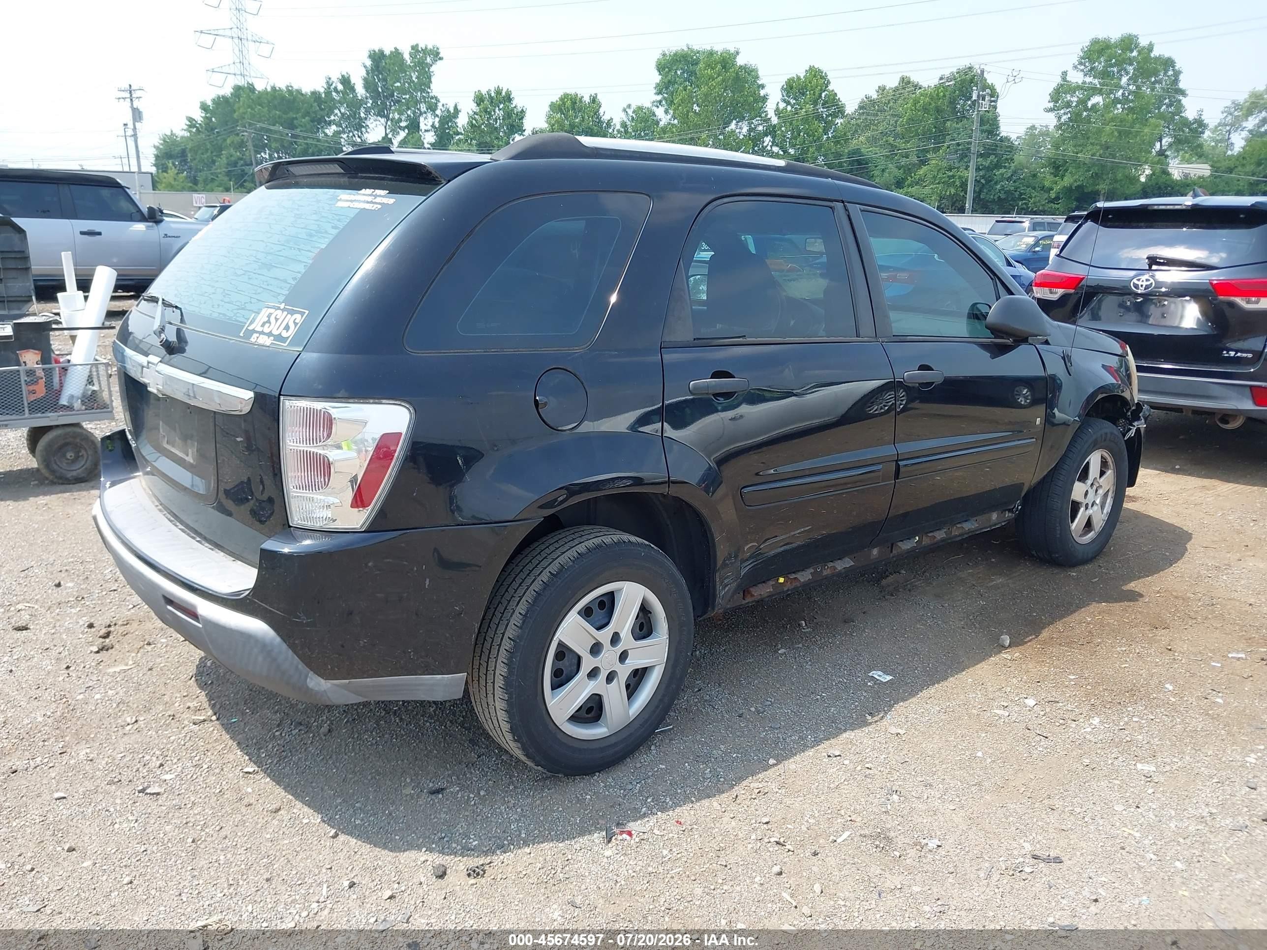 2006 Chevrolet Equinox Ls Black vin: 2CNDL13F666194107