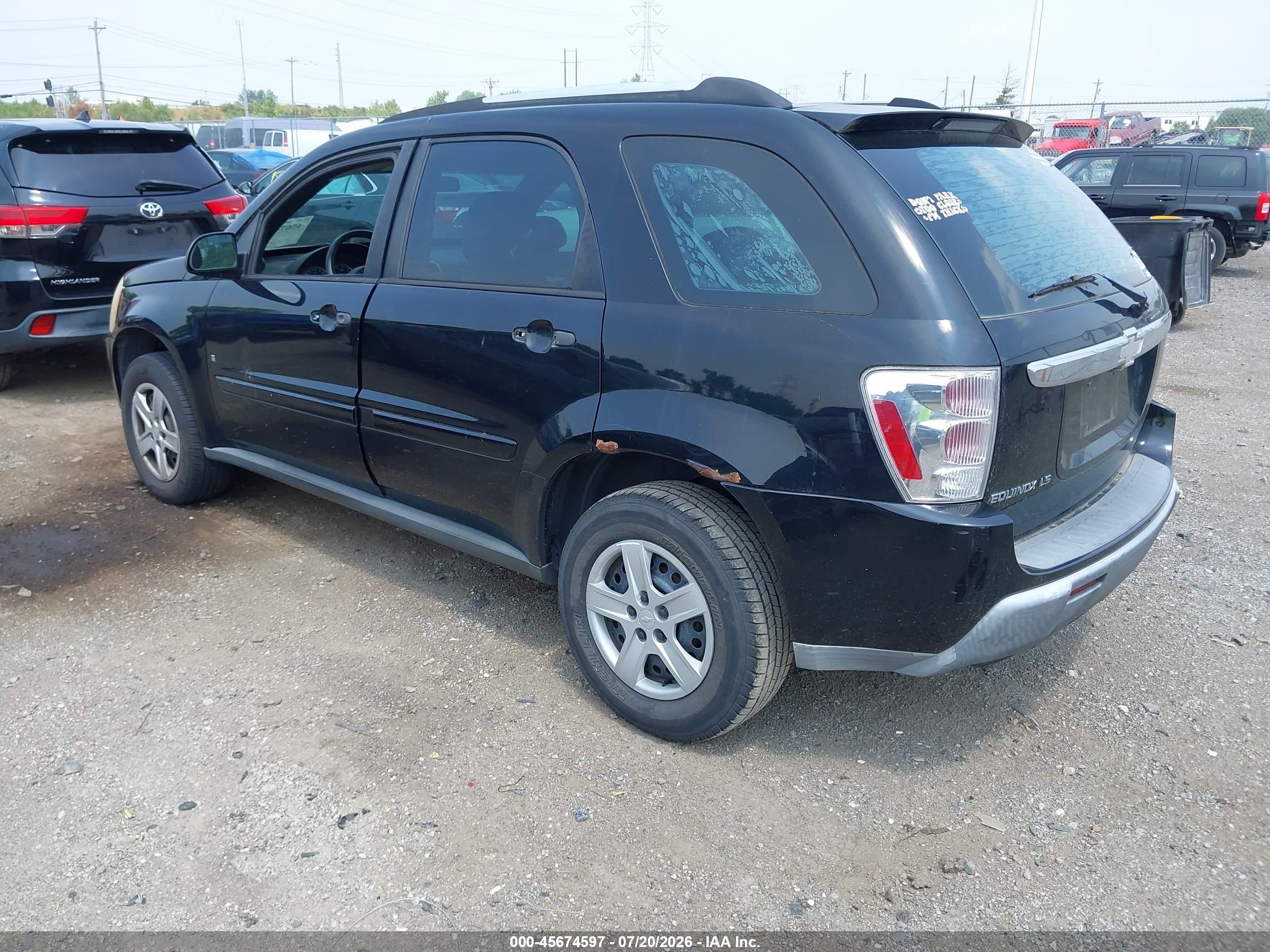 2006 Chevrolet Equinox Ls Black vin: 2CNDL13F666194107