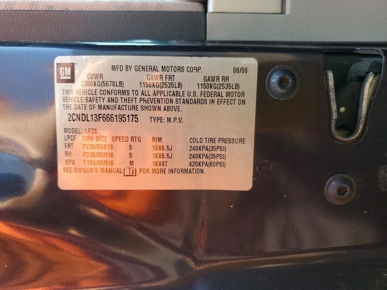 2006 Chevrolet Equinox Ls Purple vin: 2CNDL13F666195175
