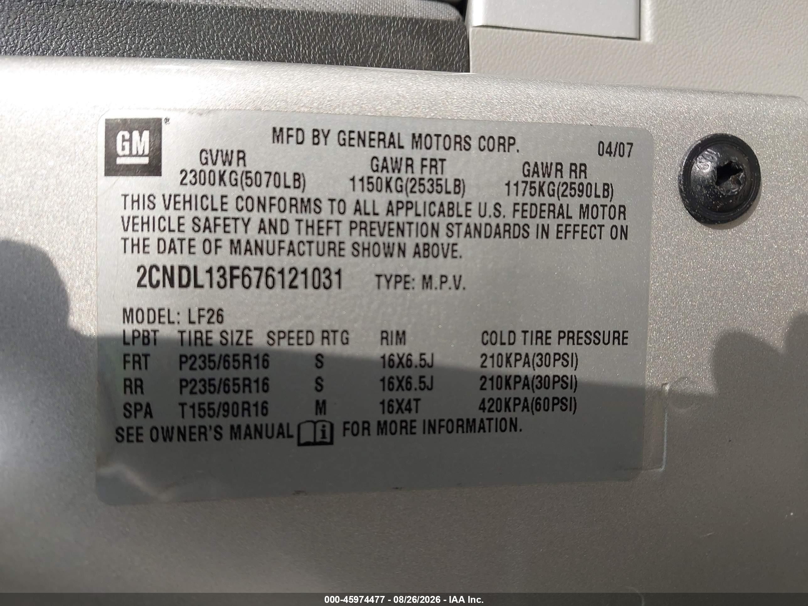 2007 Chevrolet Equinox Ls Silver vin: 2CNDL13F676121031
