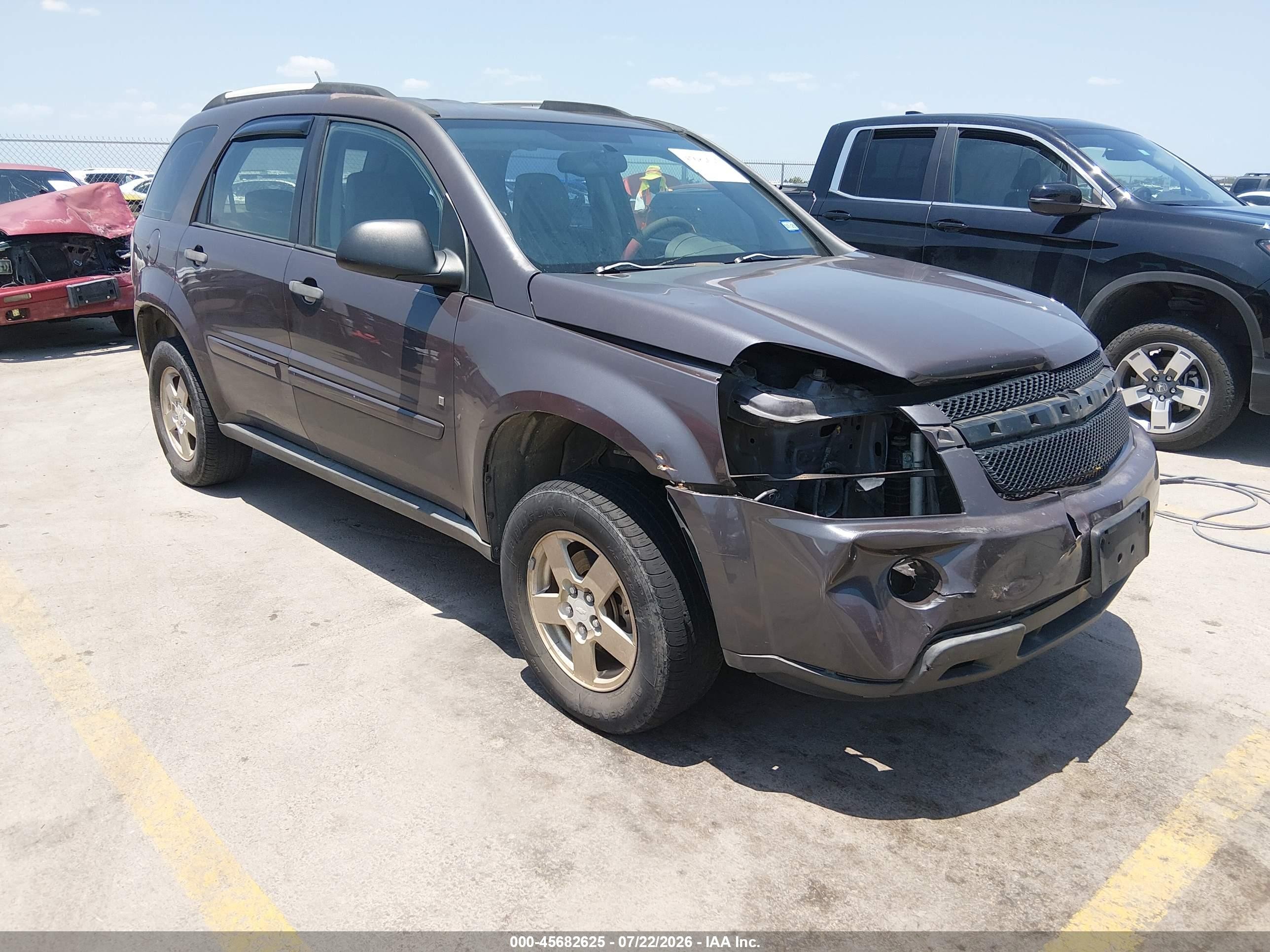 2008 Chevrolet Equinox Ls Gray vin: 2CNDL13F686048230