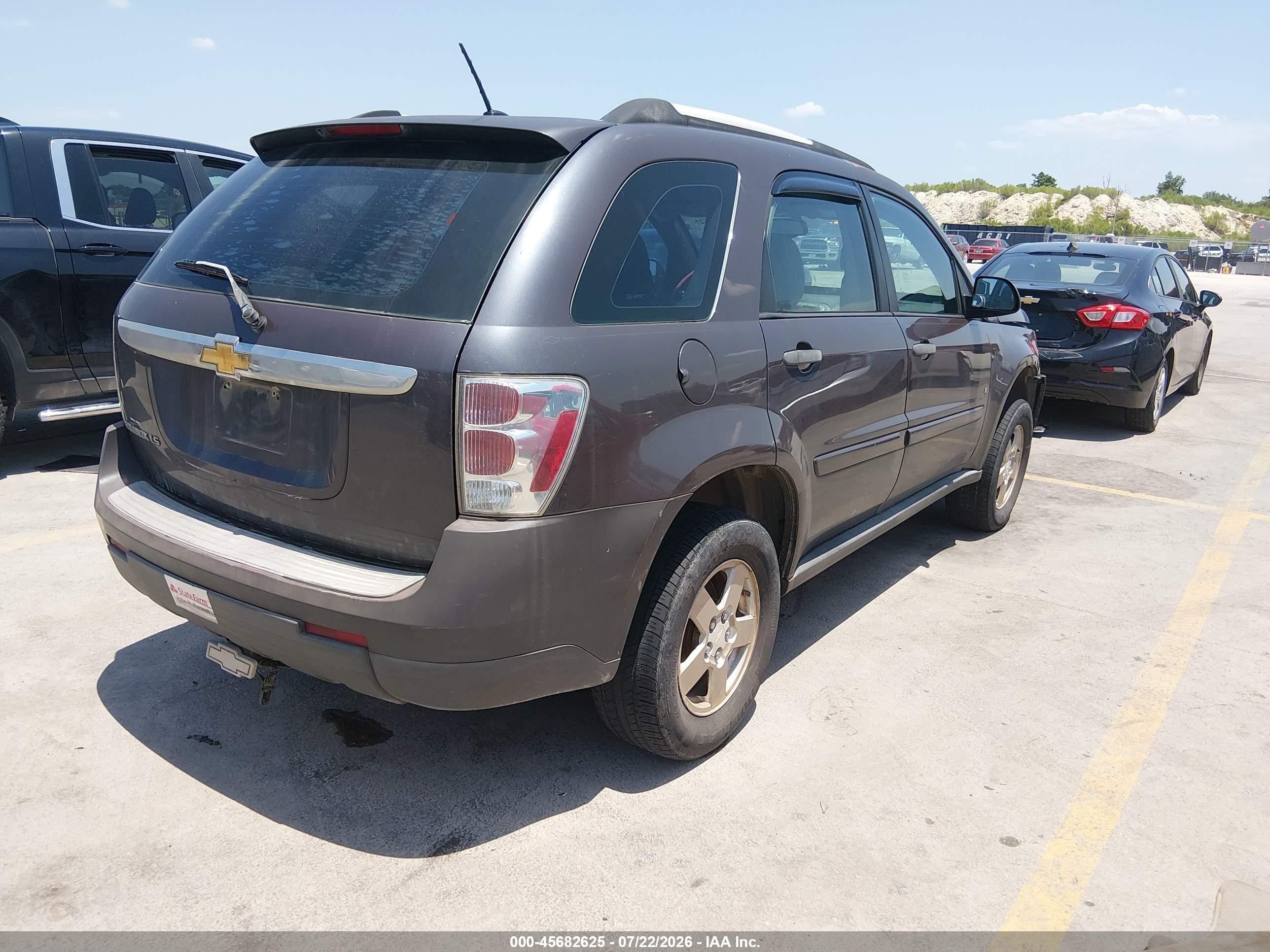 2008 Chevrolet Equinox Ls Gray vin: 2CNDL13F686048230
