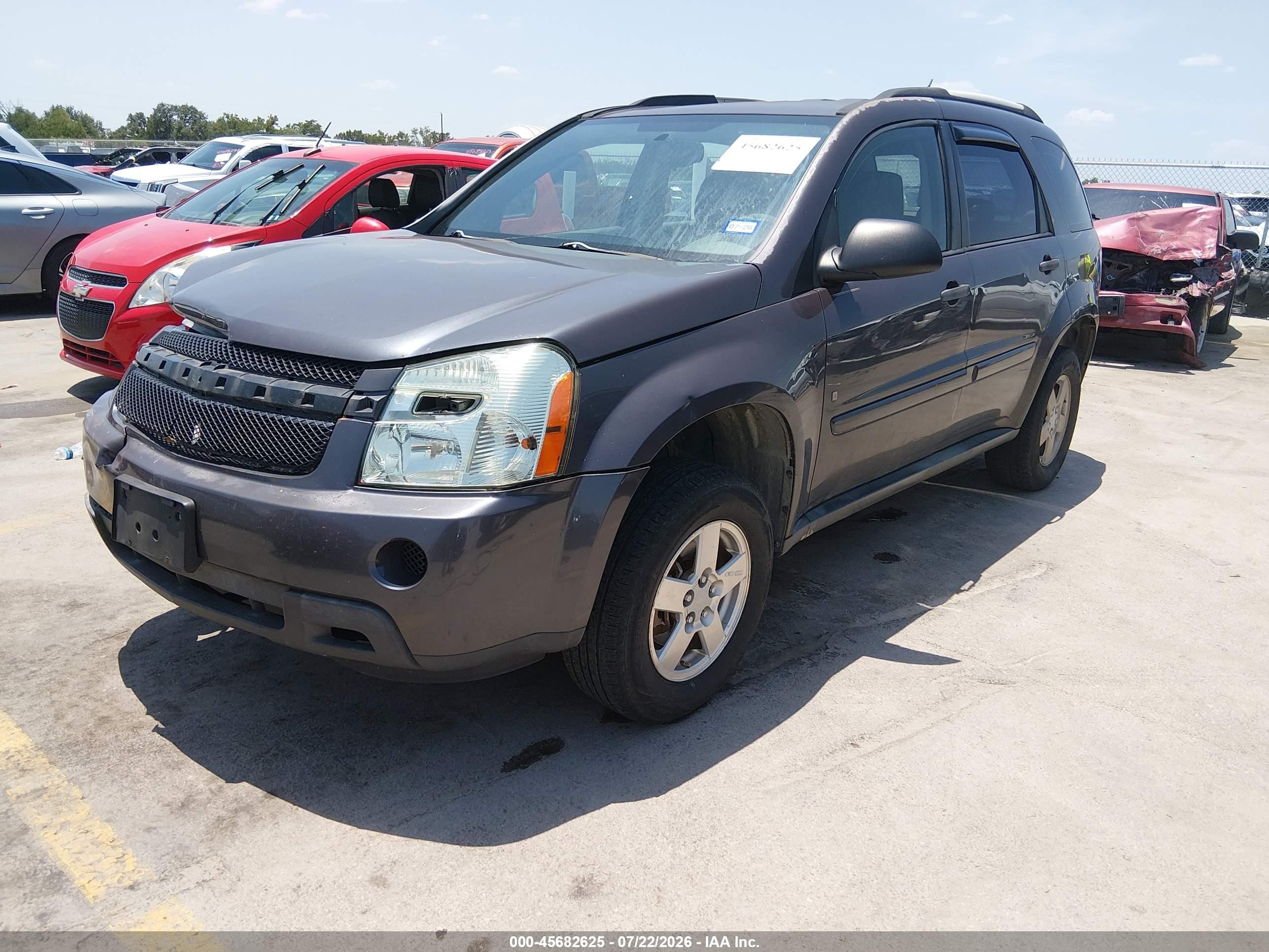 2008 Chevrolet Equinox Ls Gray vin: 2CNDL13F686048230