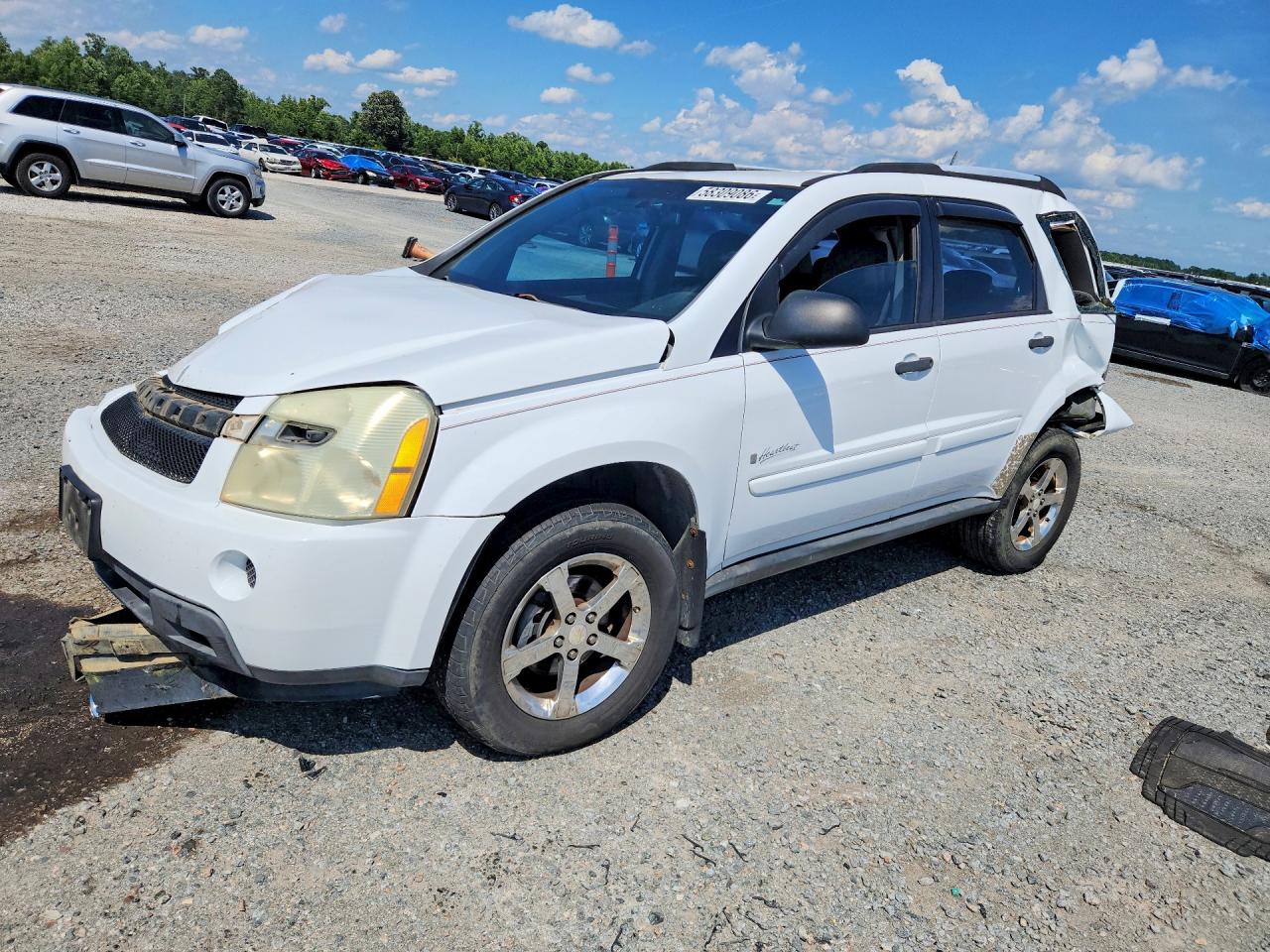 2007 Chevrolet Equinox Ls White vin: 2CNDL13F776001139