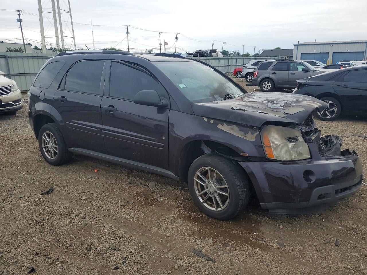 2007 Chevrolet Equinox Ls Purple vin: 2CNDL13F776037090