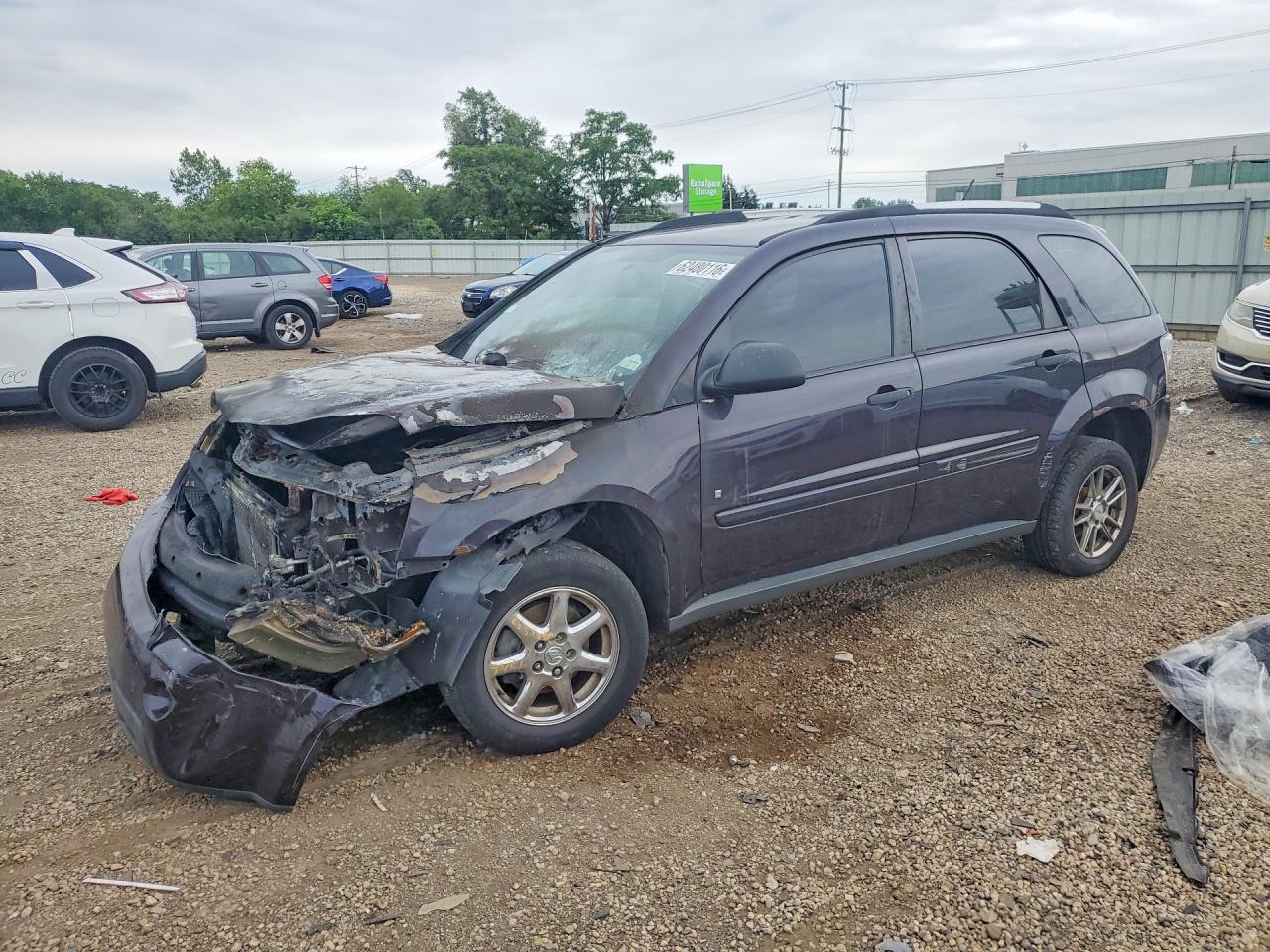 2007 Chevrolet Equinox Ls Purple vin: 2CNDL13F776037090