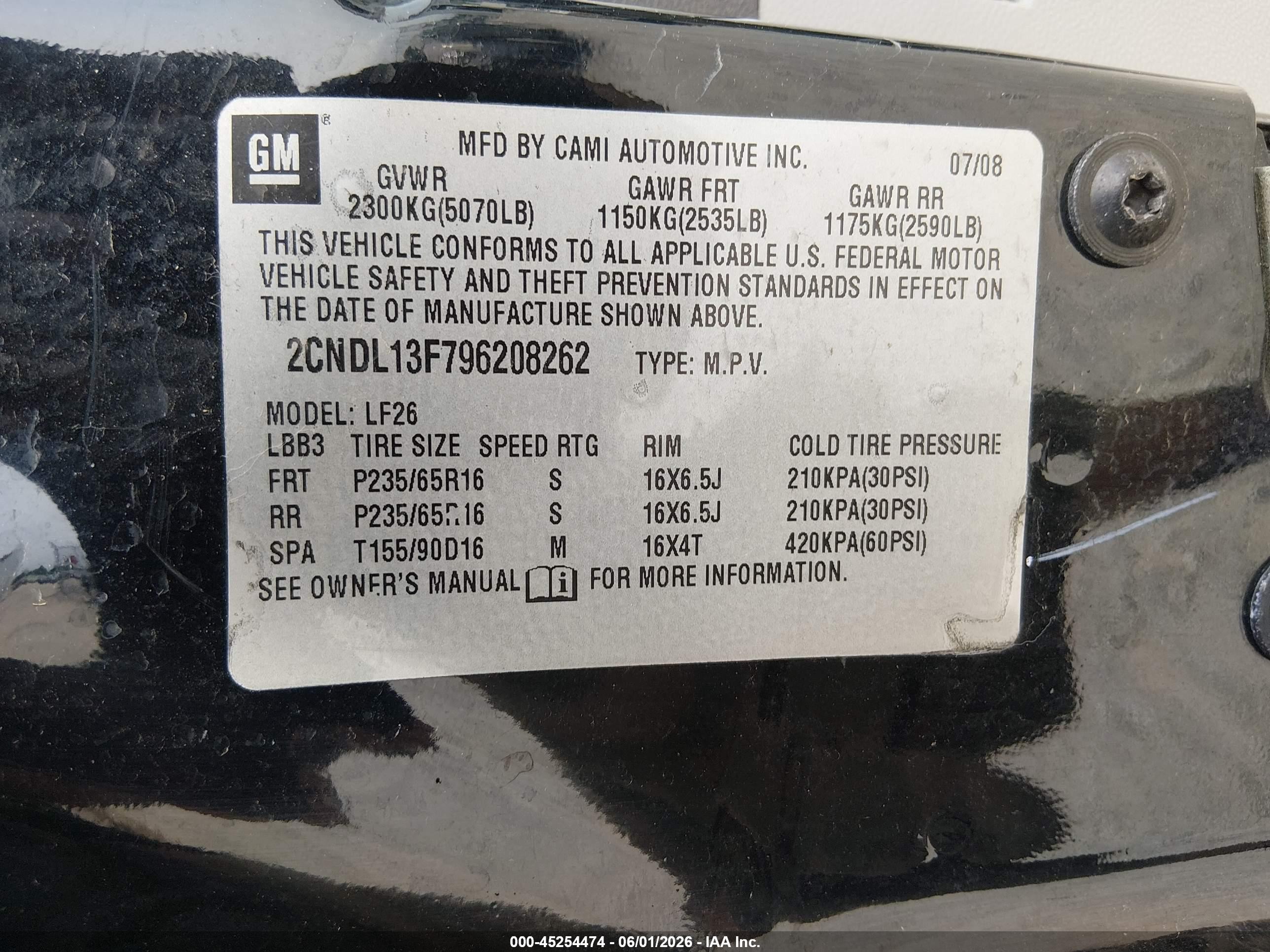 2009 Chevrolet Equinox Ls Black vin: 2CNDL13F796208262