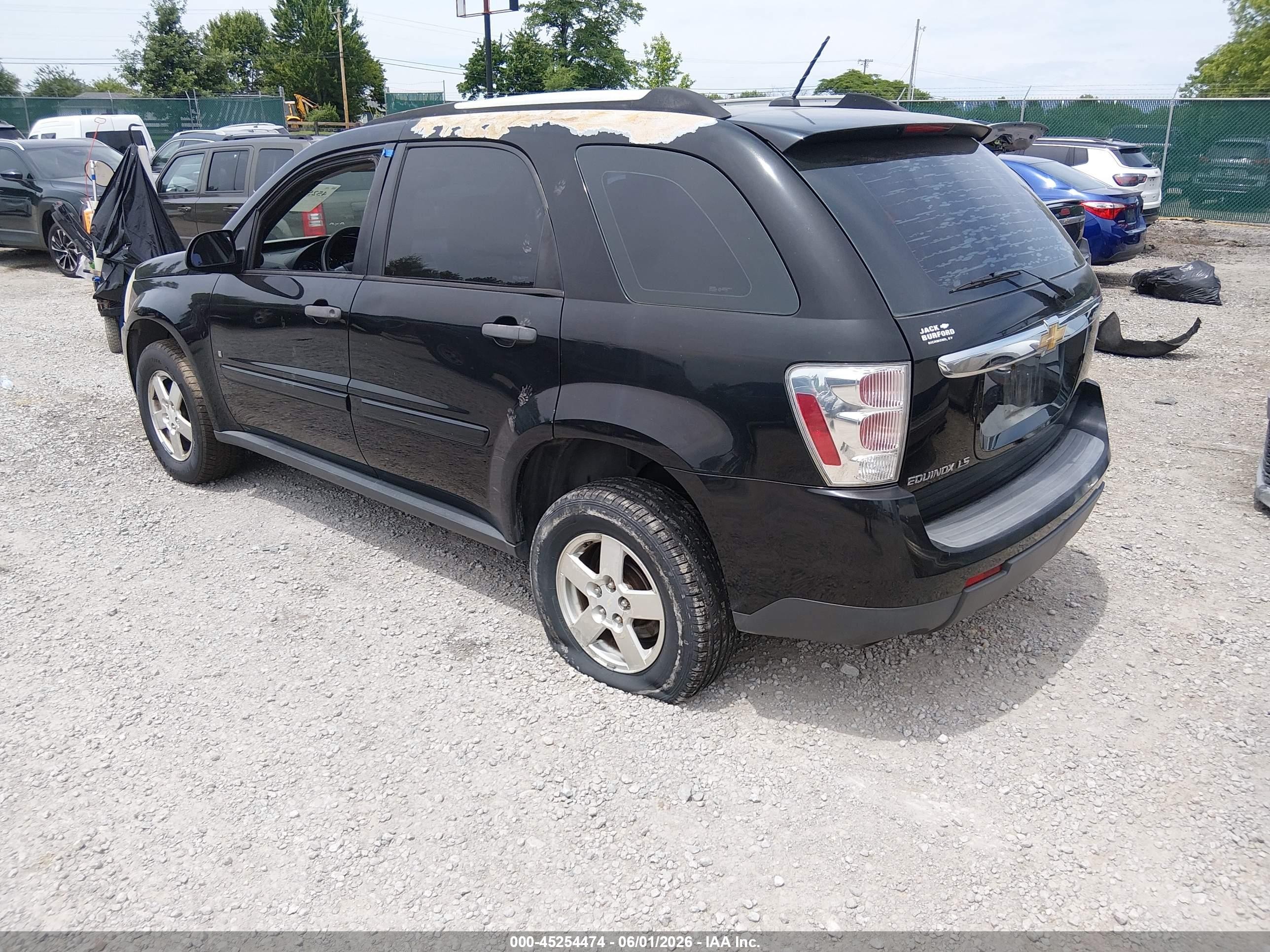 2009 Chevrolet Equinox Ls Black vin: 2CNDL13F796208262