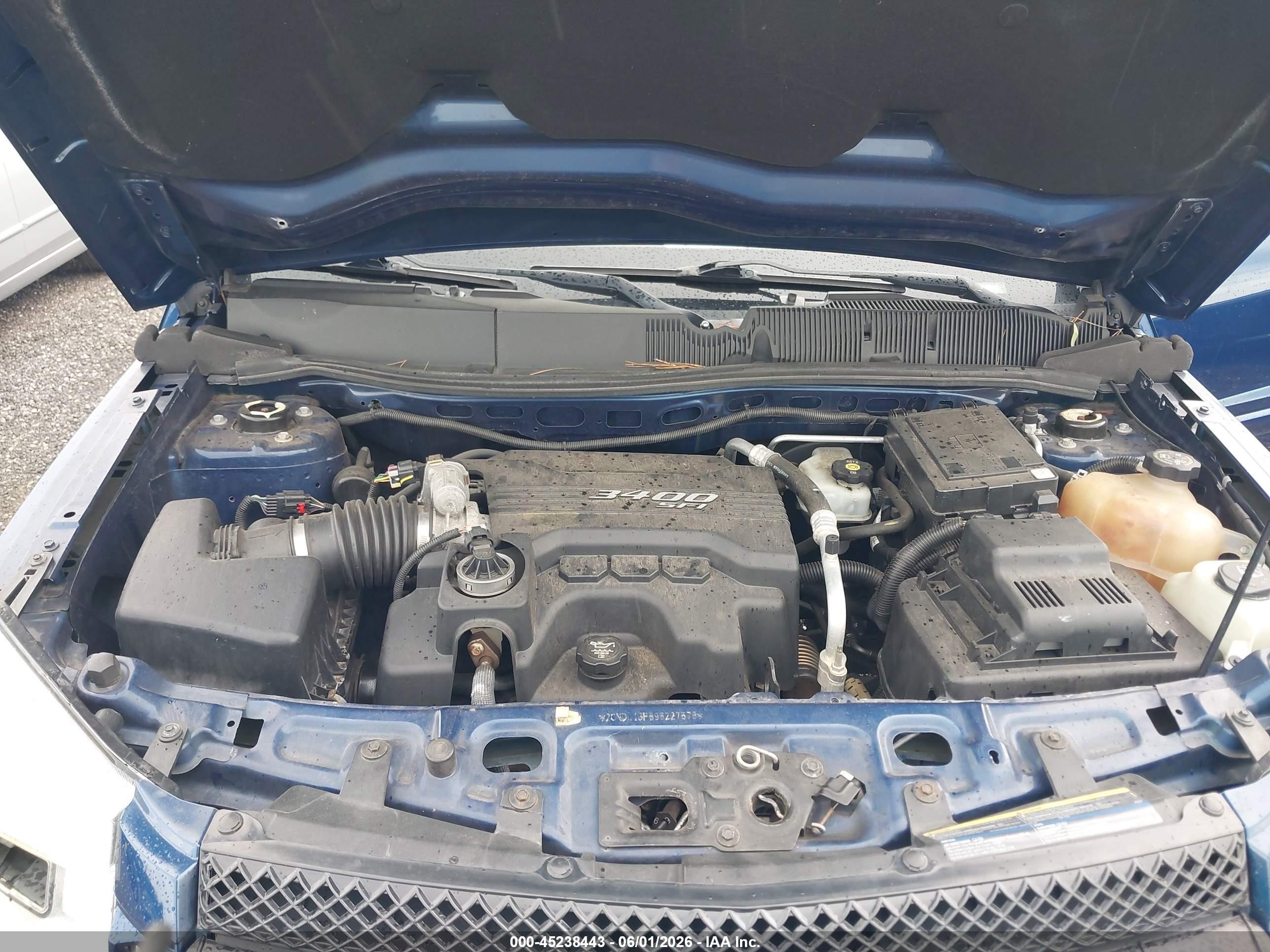 2009 Chevrolet Equinox Ls Blue vin: 2CNDL13F896227578