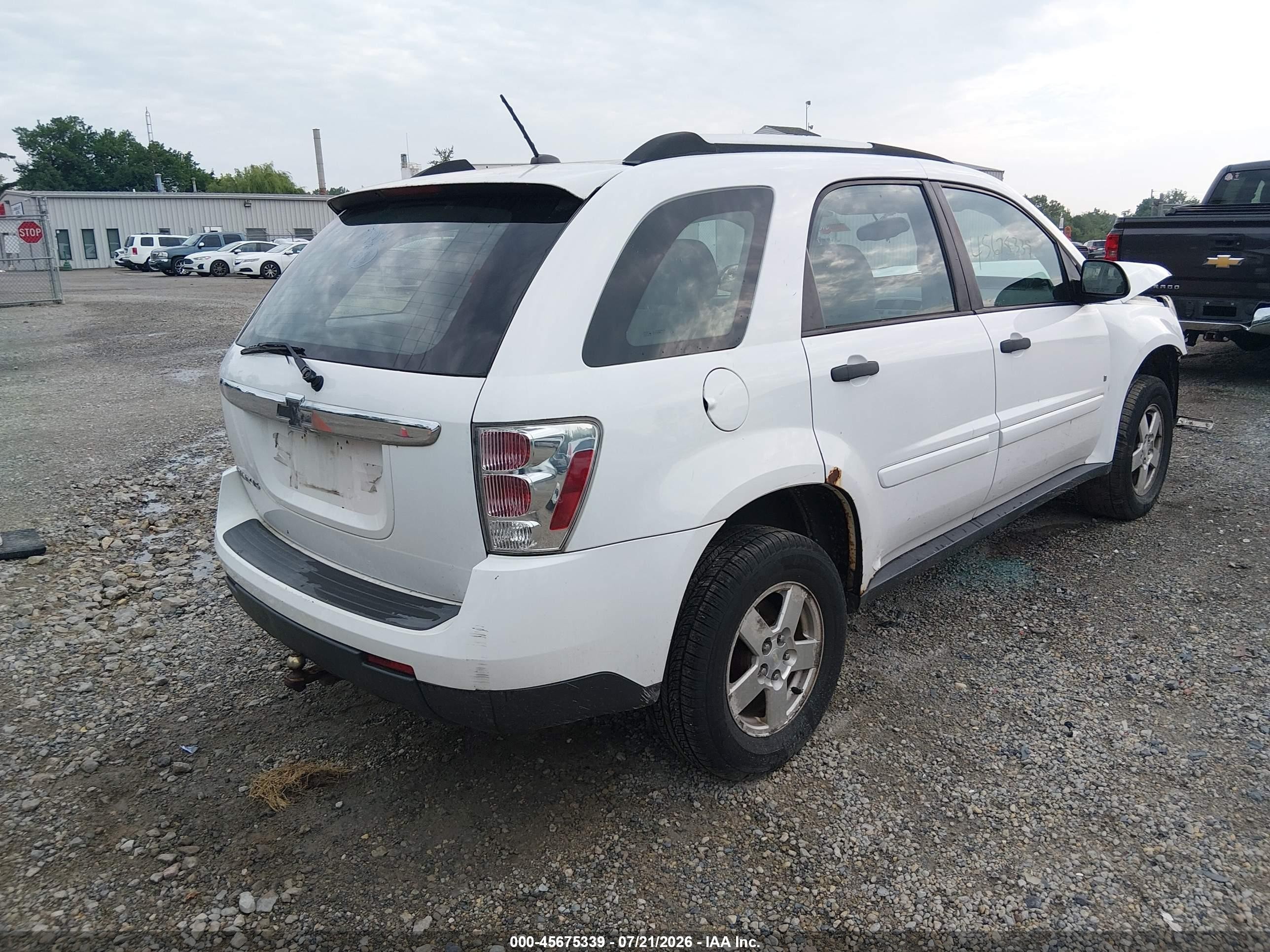 2008 Chevrolet Equinox Ls White vin: 2CNDL13F986021118