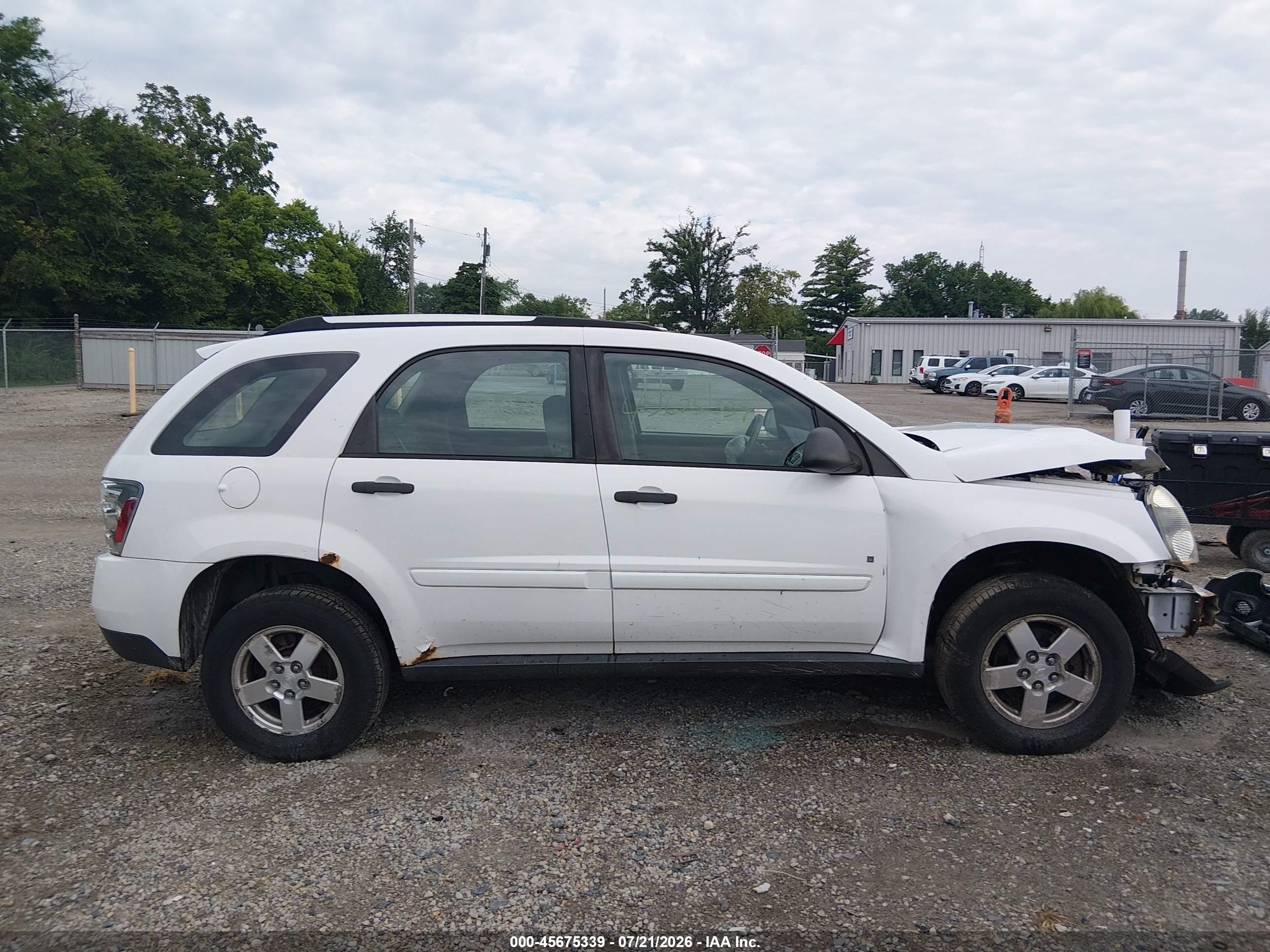 2008 Chevrolet Equinox Ls White vin: 2CNDL13F986021118