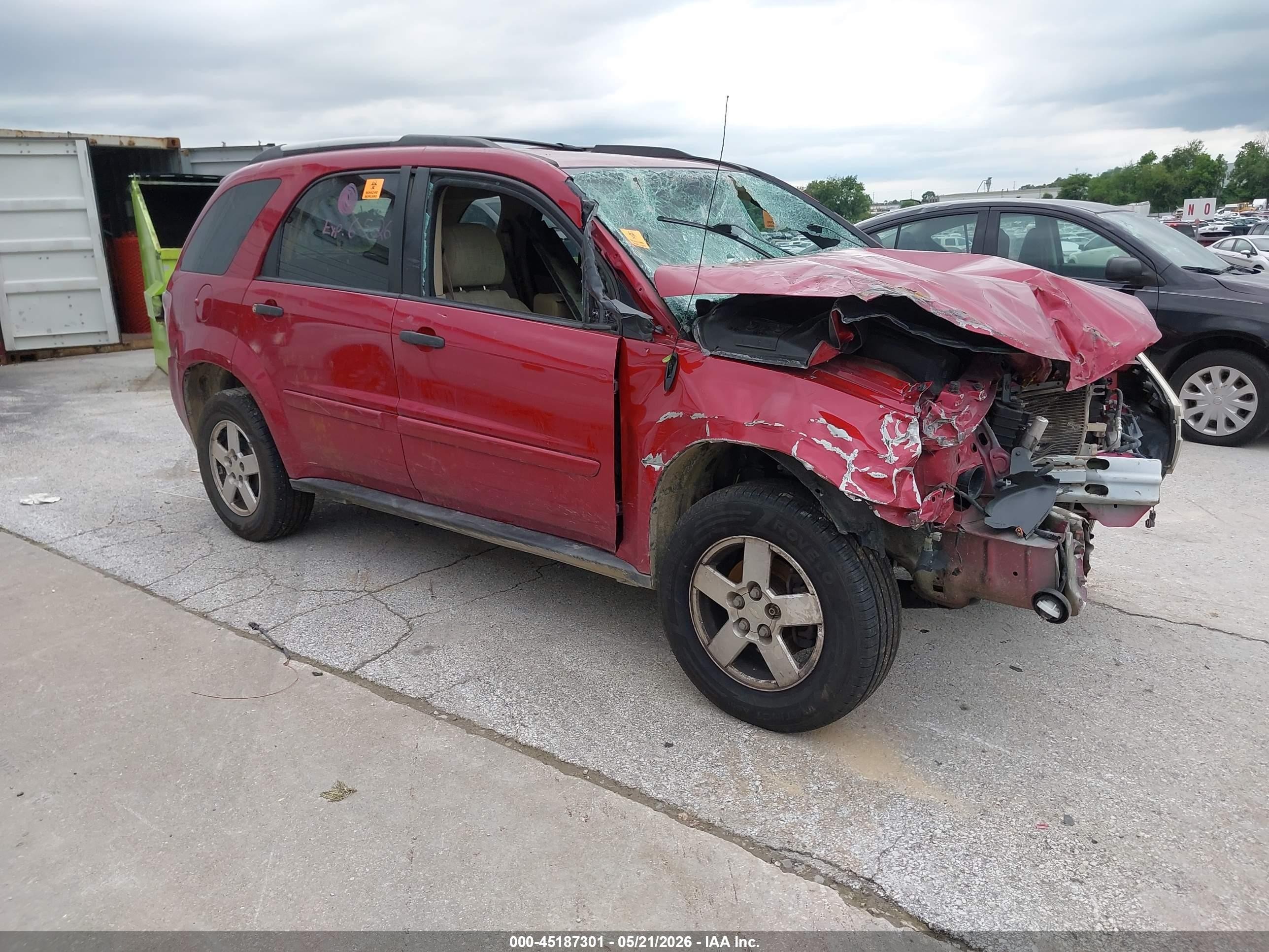 2005 Chevrolet Equinox Ls Red vin: 2CNDL13FX56132790