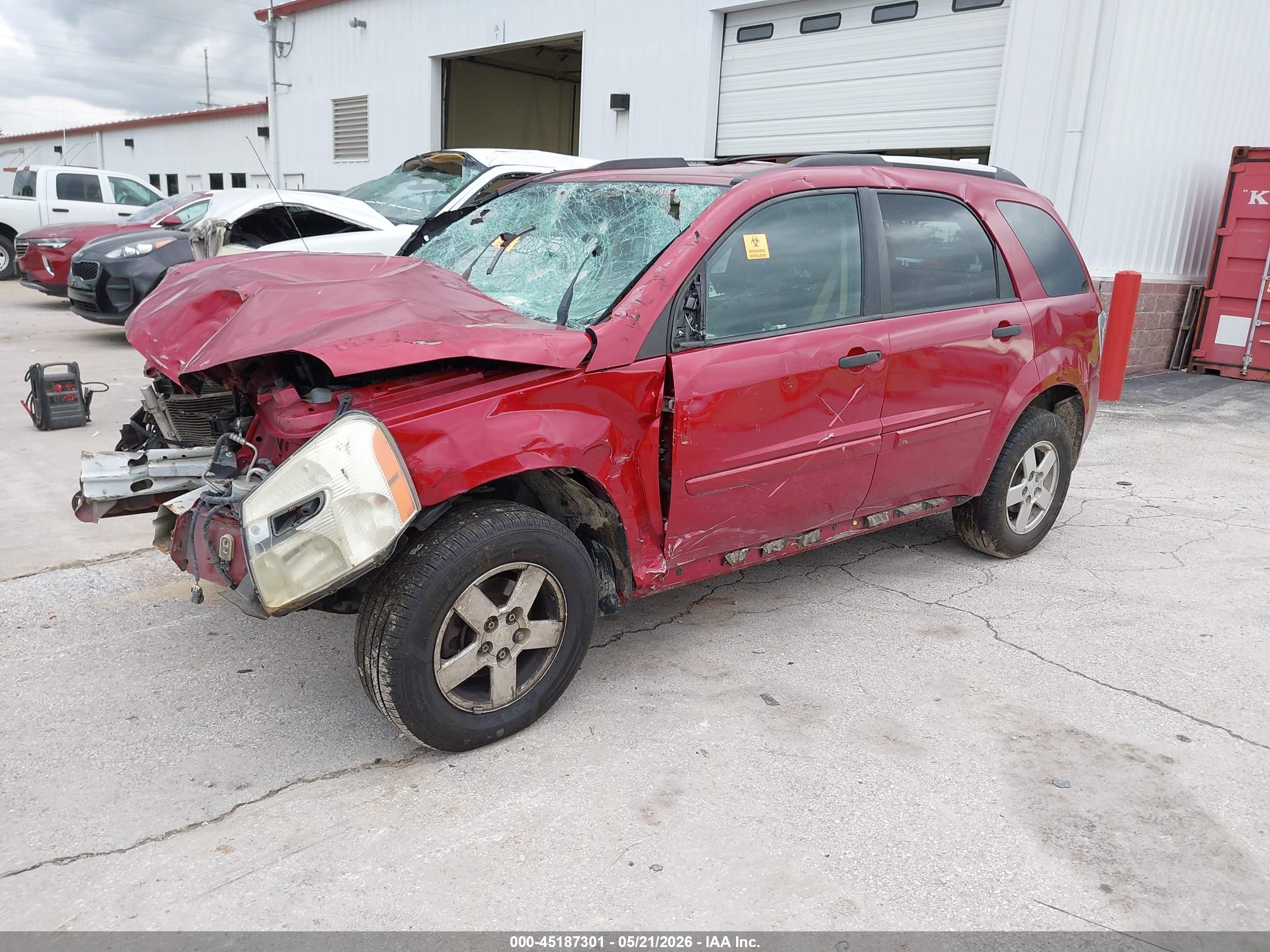2005 Chevrolet Equinox Ls Red vin: 2CNDL13FX56132790