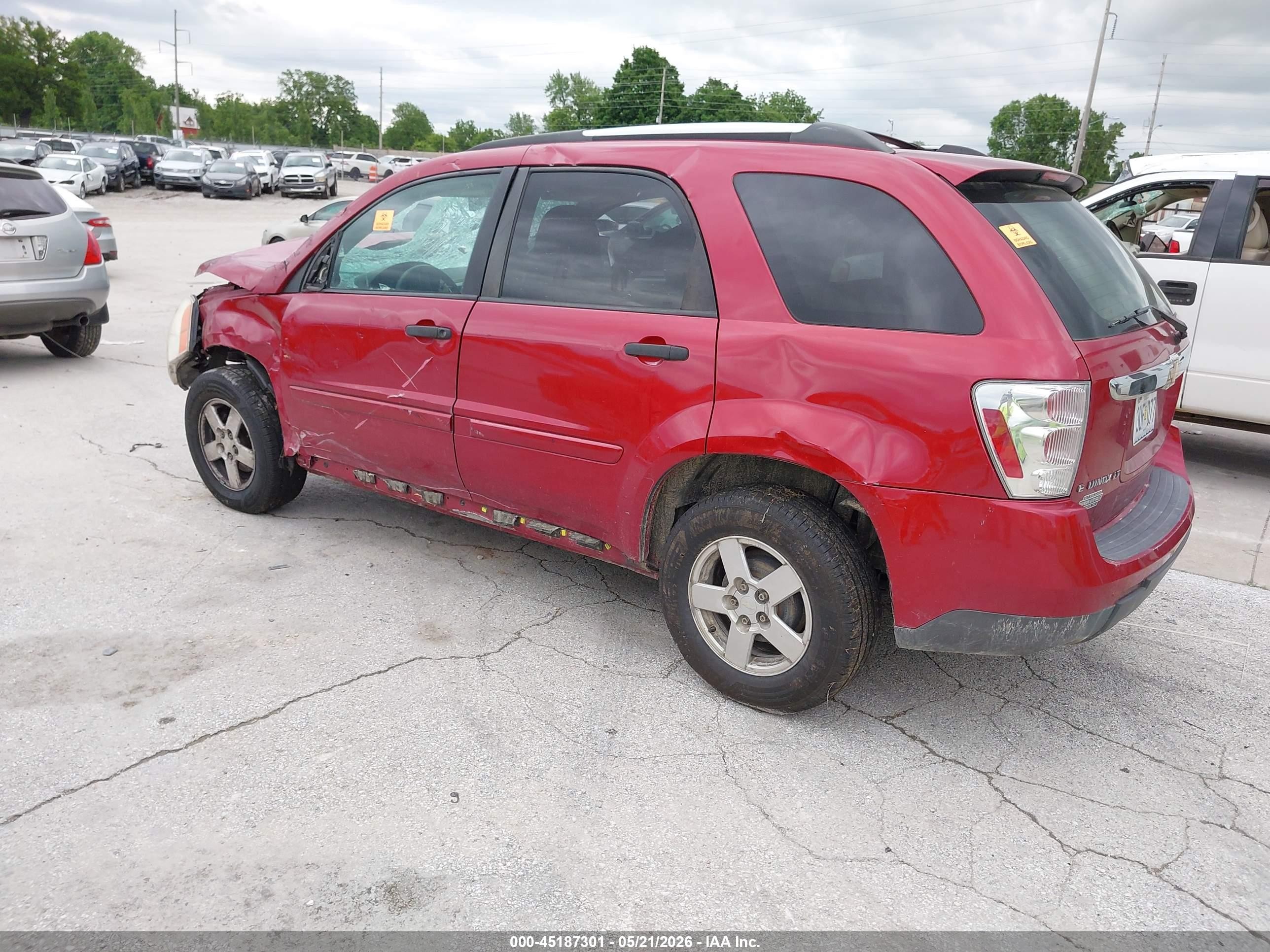 2005 Chevrolet Equinox Ls Red vin: 2CNDL13FX56132790