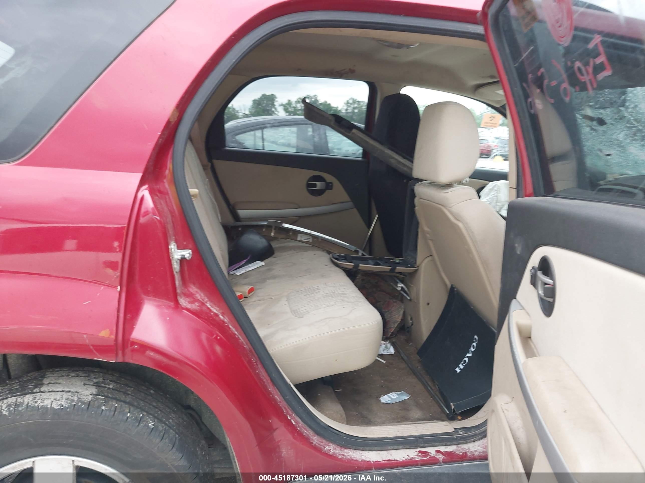 2005 Chevrolet Equinox Ls Red vin: 2CNDL13FX56132790