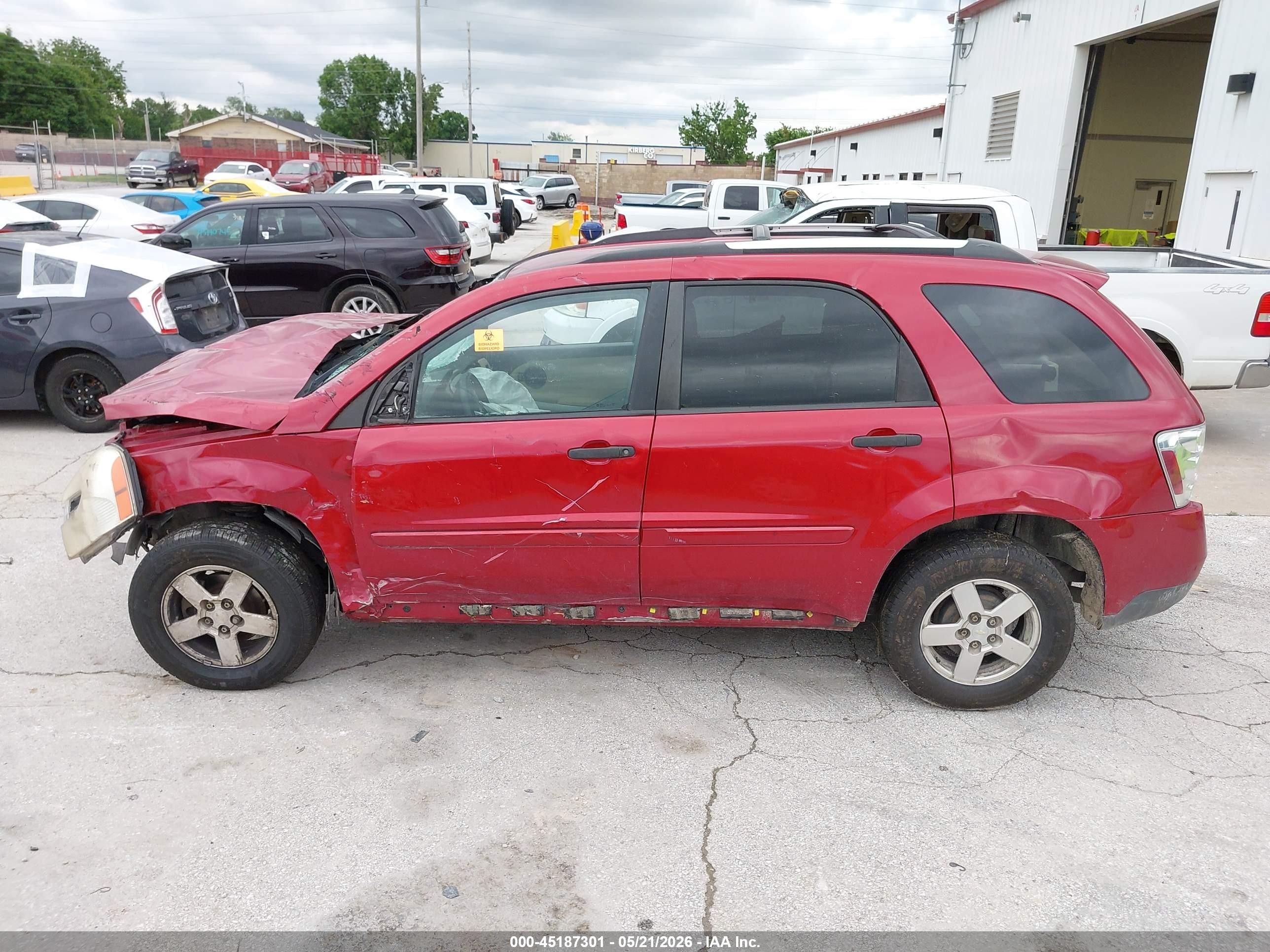 2005 Chevrolet Equinox Ls Red vin: 2CNDL13FX56132790