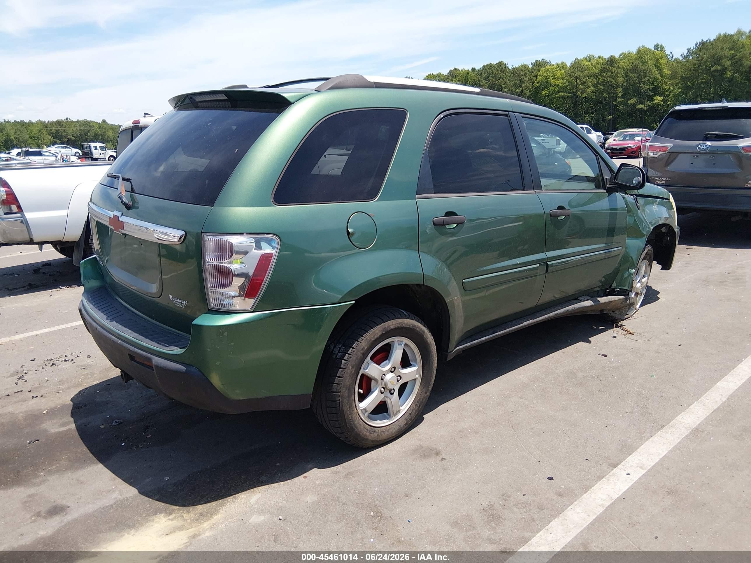 2005 Chevrolet Equinox Ls Green vin: 2CNDL13FX56206967