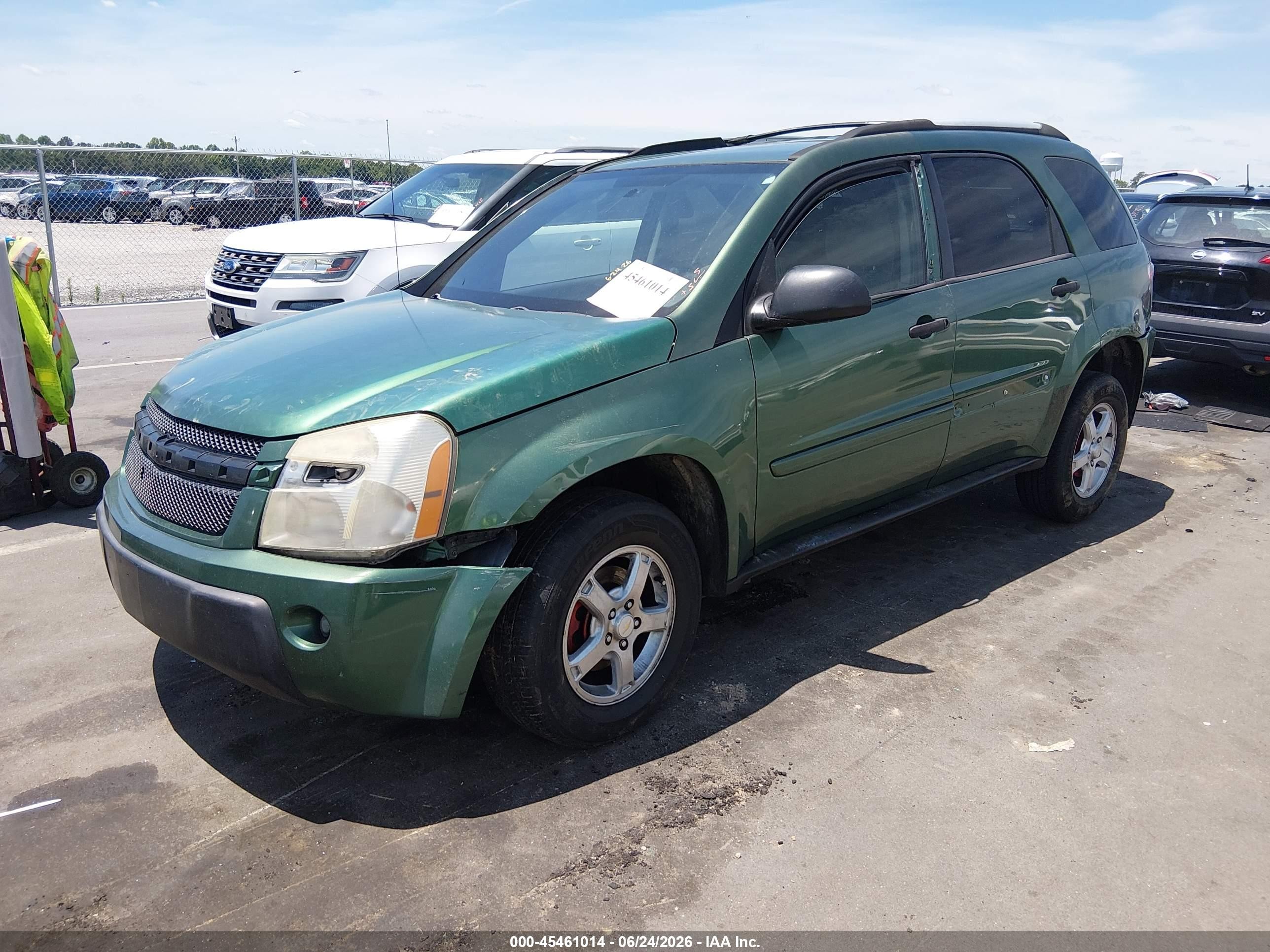 2005 Chevrolet Equinox Ls Green vin: 2CNDL13FX56206967