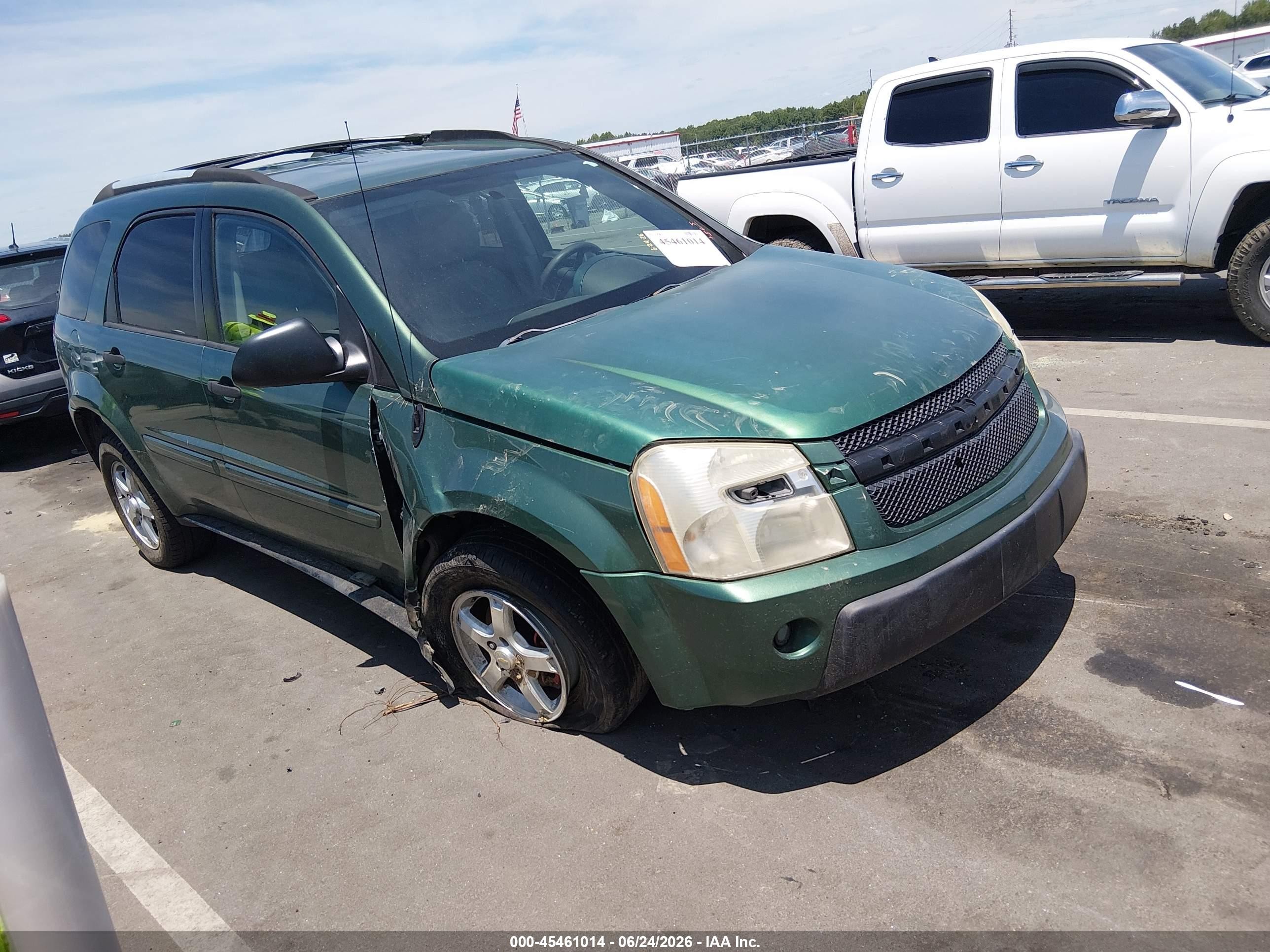2005 Chevrolet Equinox Ls Green vin: 2CNDL13FX56206967
