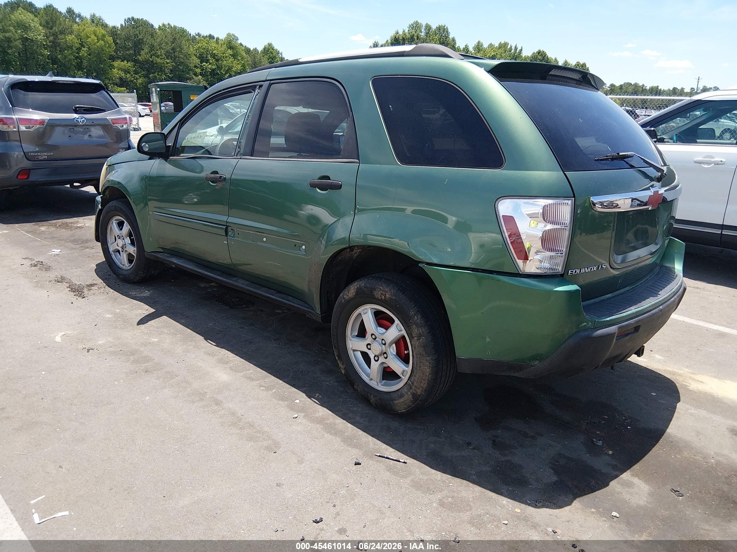 2005 Chevrolet Equinox Ls Green vin: 2CNDL13FX56206967