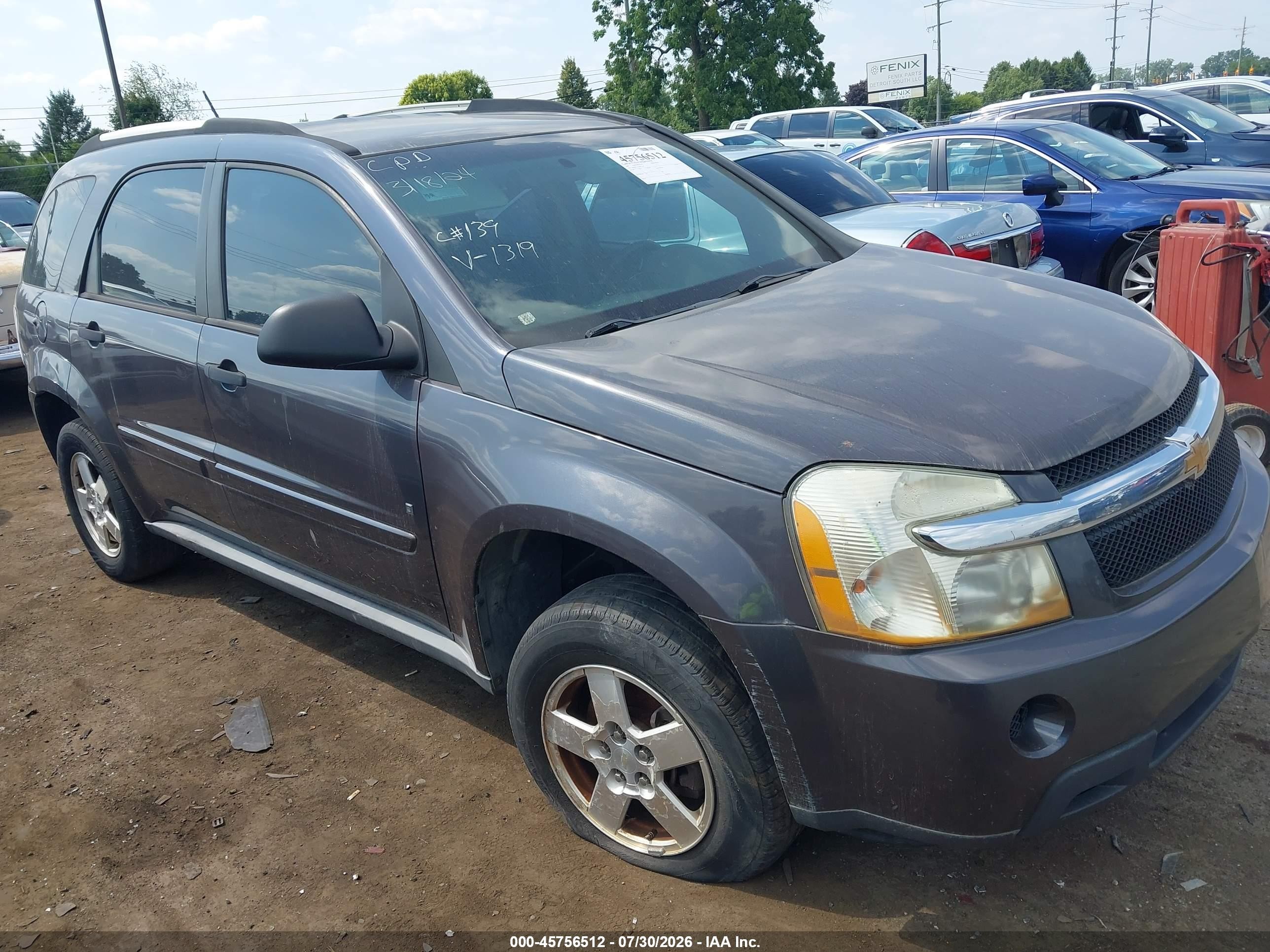 2007 Chevrolet Equinox Ls Gray vin: 2CNDL13FX76021319