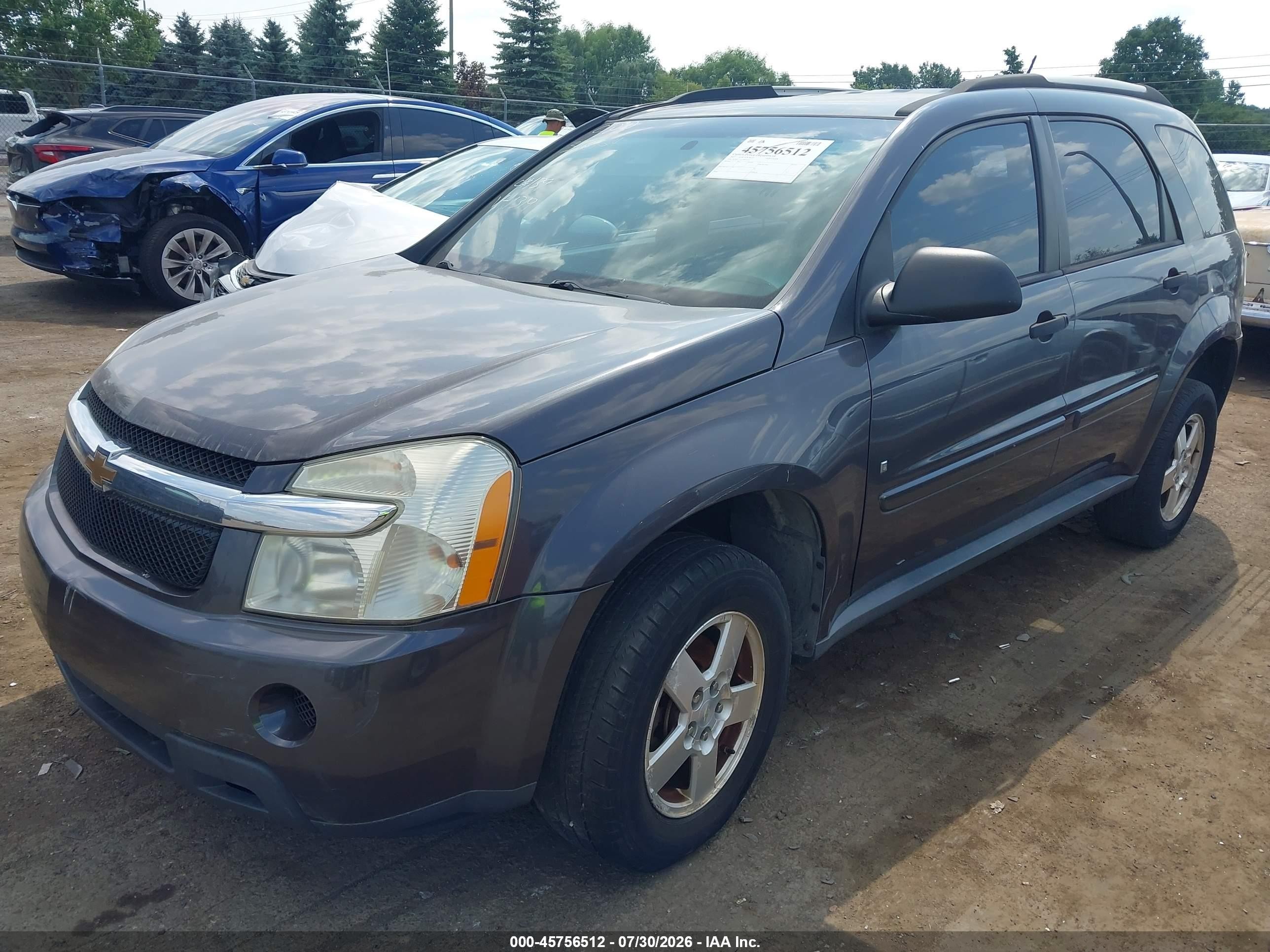 2007 Chevrolet Equinox Ls Gray vin: 2CNDL13FX76021319