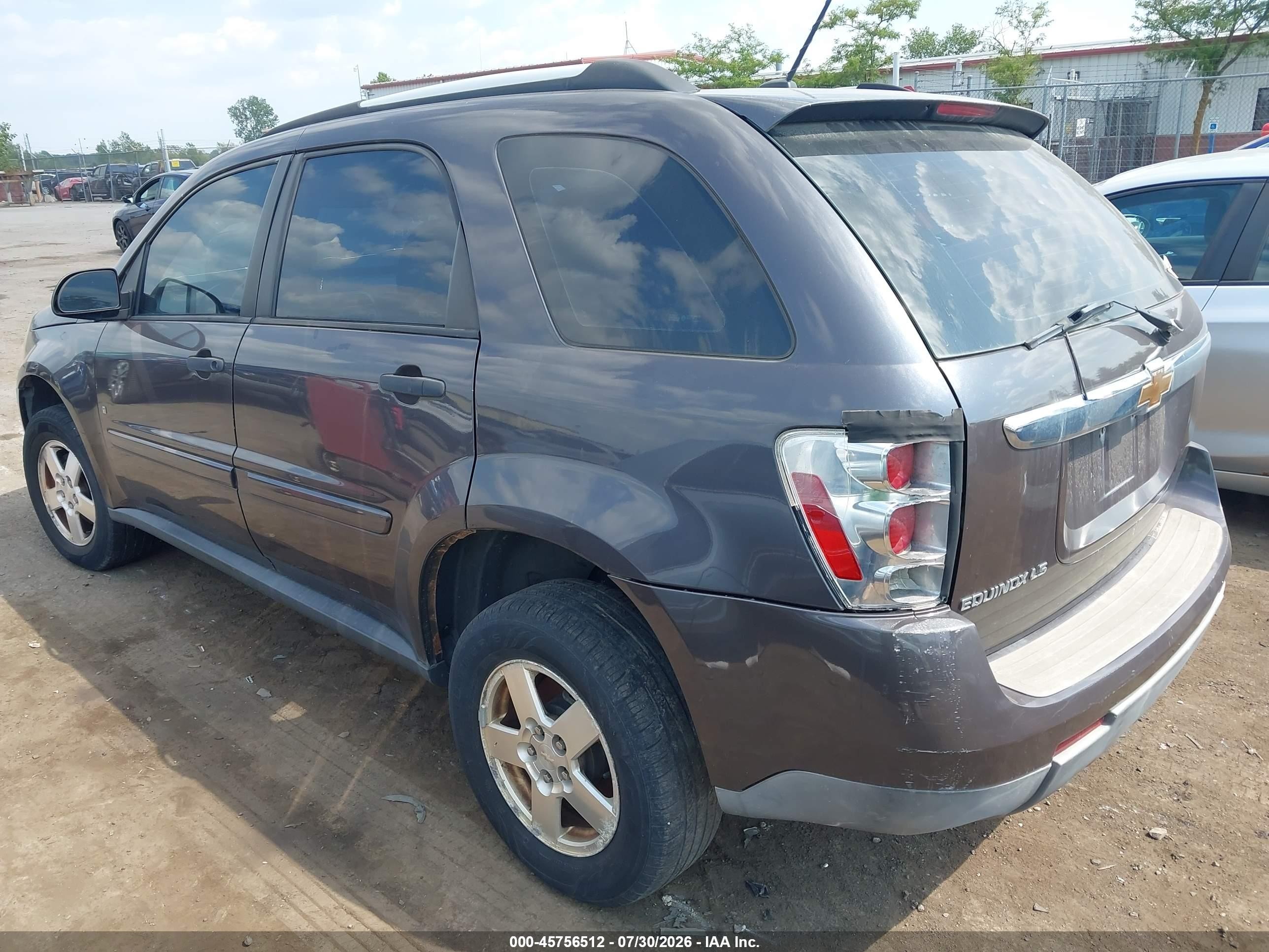 2007 Chevrolet Equinox Ls Gray vin: 2CNDL13FX76021319