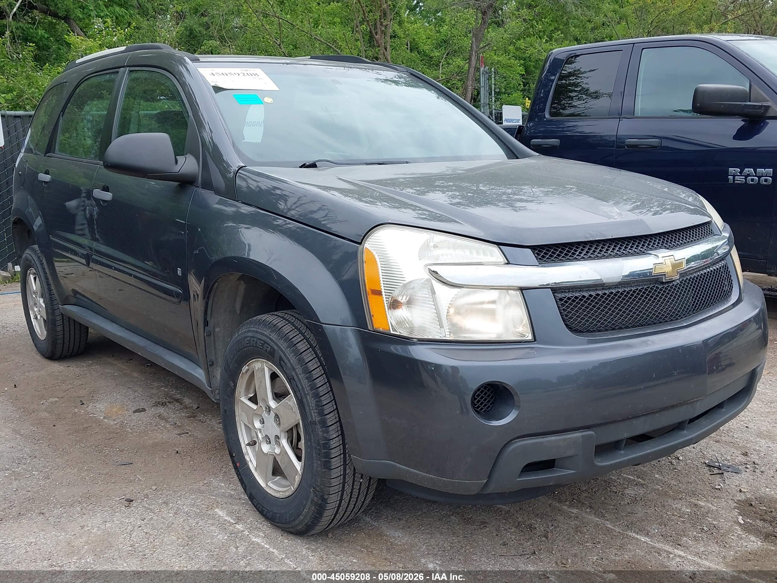 2009 Chevrolet Equinox Ls Blue vin: 2CNDL13FX96219837