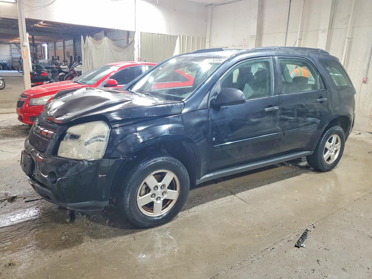 2009 Chevrolet Equinox Ls Black vin: 2CNDL13FX96220115