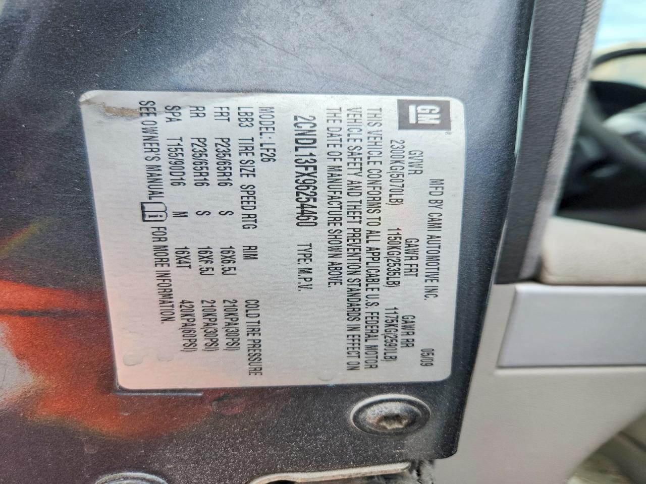 2009 Chevrolet Equinox Ls Gray vin: 2CNDL13FX96254460