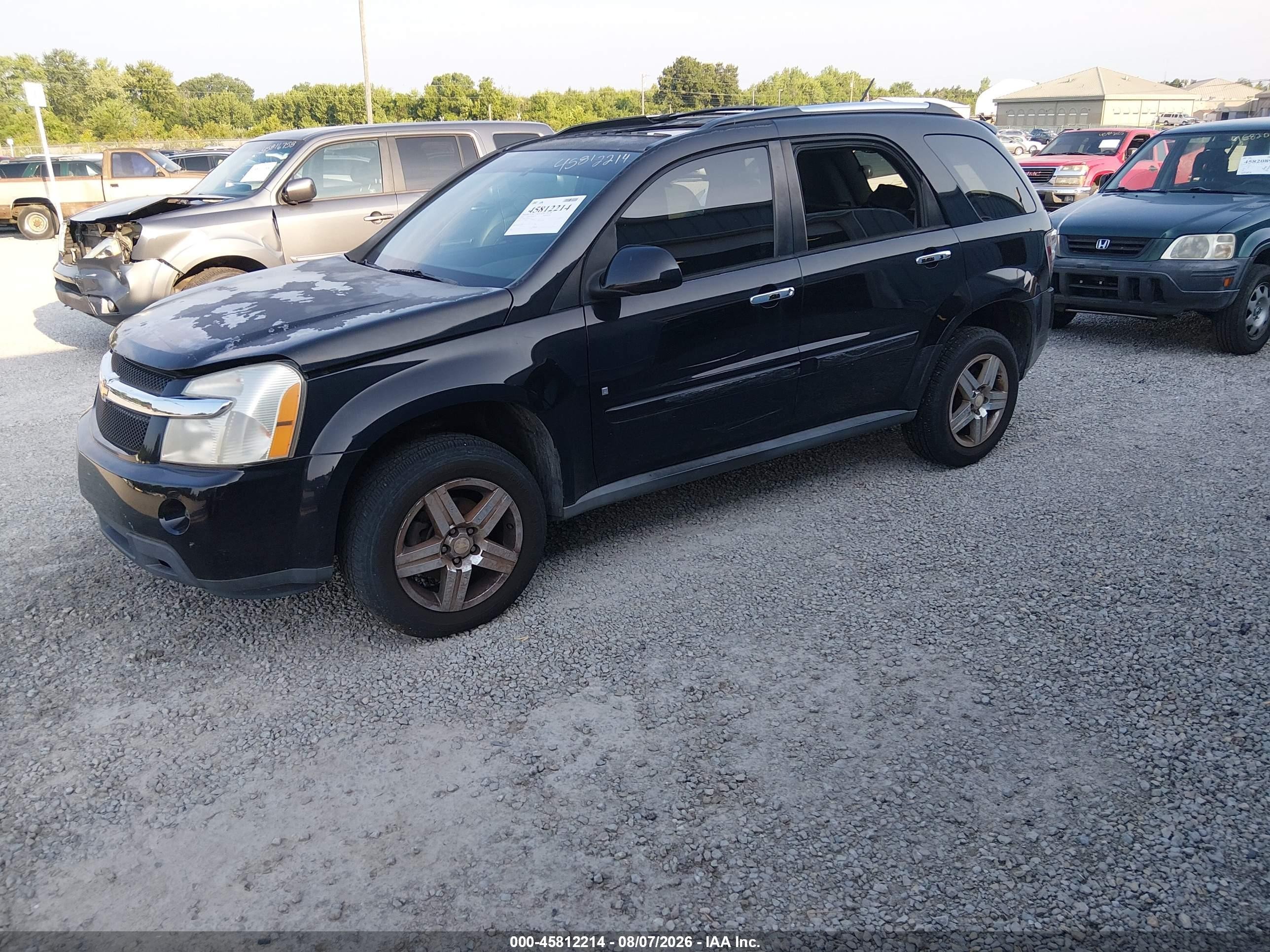 2008 Chevrolet Equinox Ls Black vin: 2CNDL23F086031039