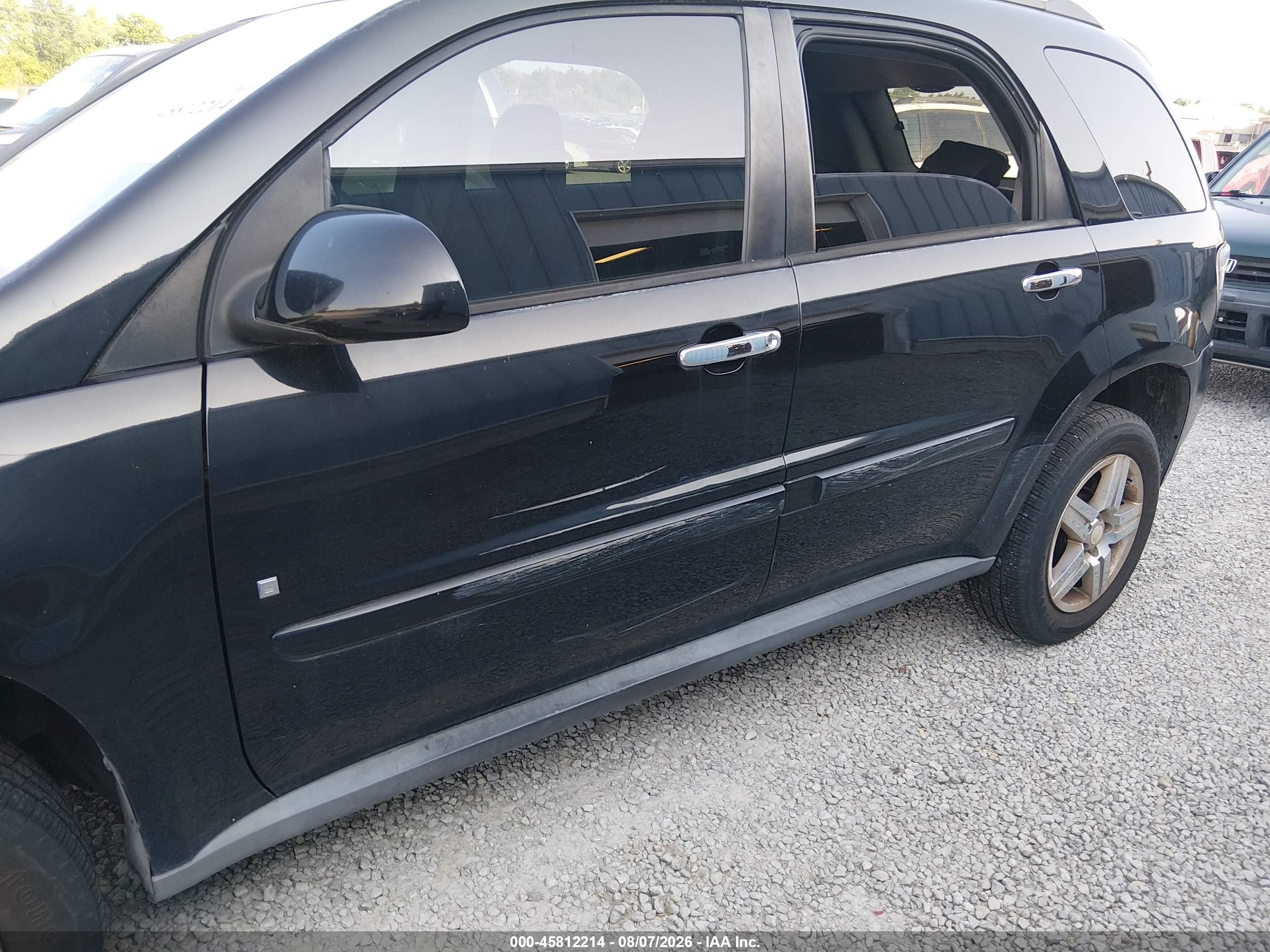 2008 Chevrolet Equinox Ls Black vin: 2CNDL23F086031039