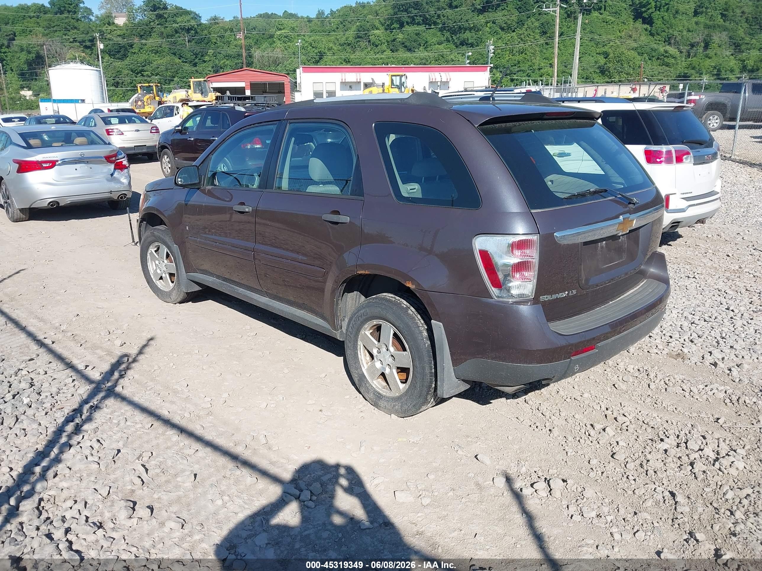 2008 Chevrolet Equinox Ls Brown vin: 2CNDL23F086304643