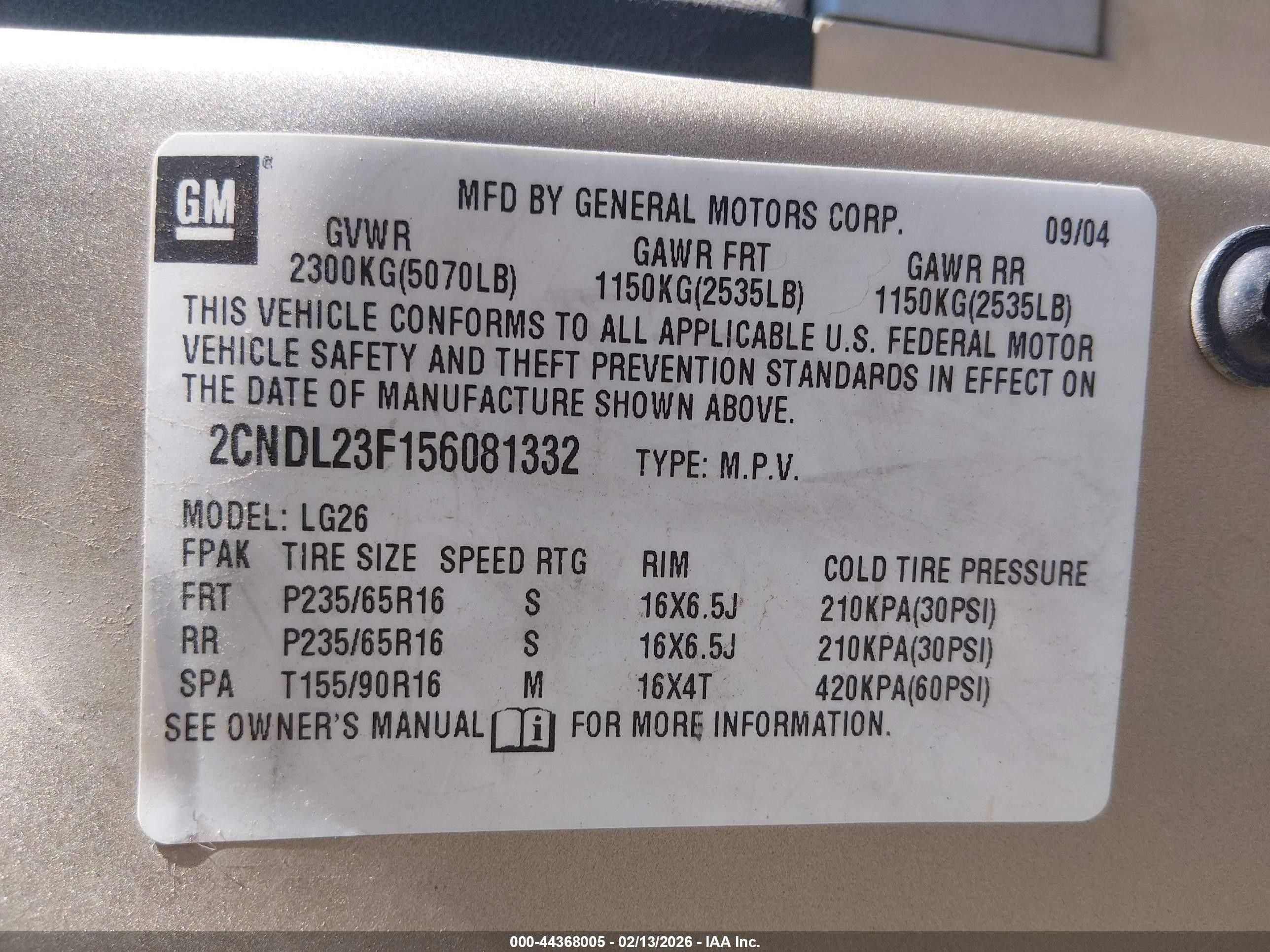 2005 Chevrolet Equinox Ls Brown vin: 2CNDL23F156081332