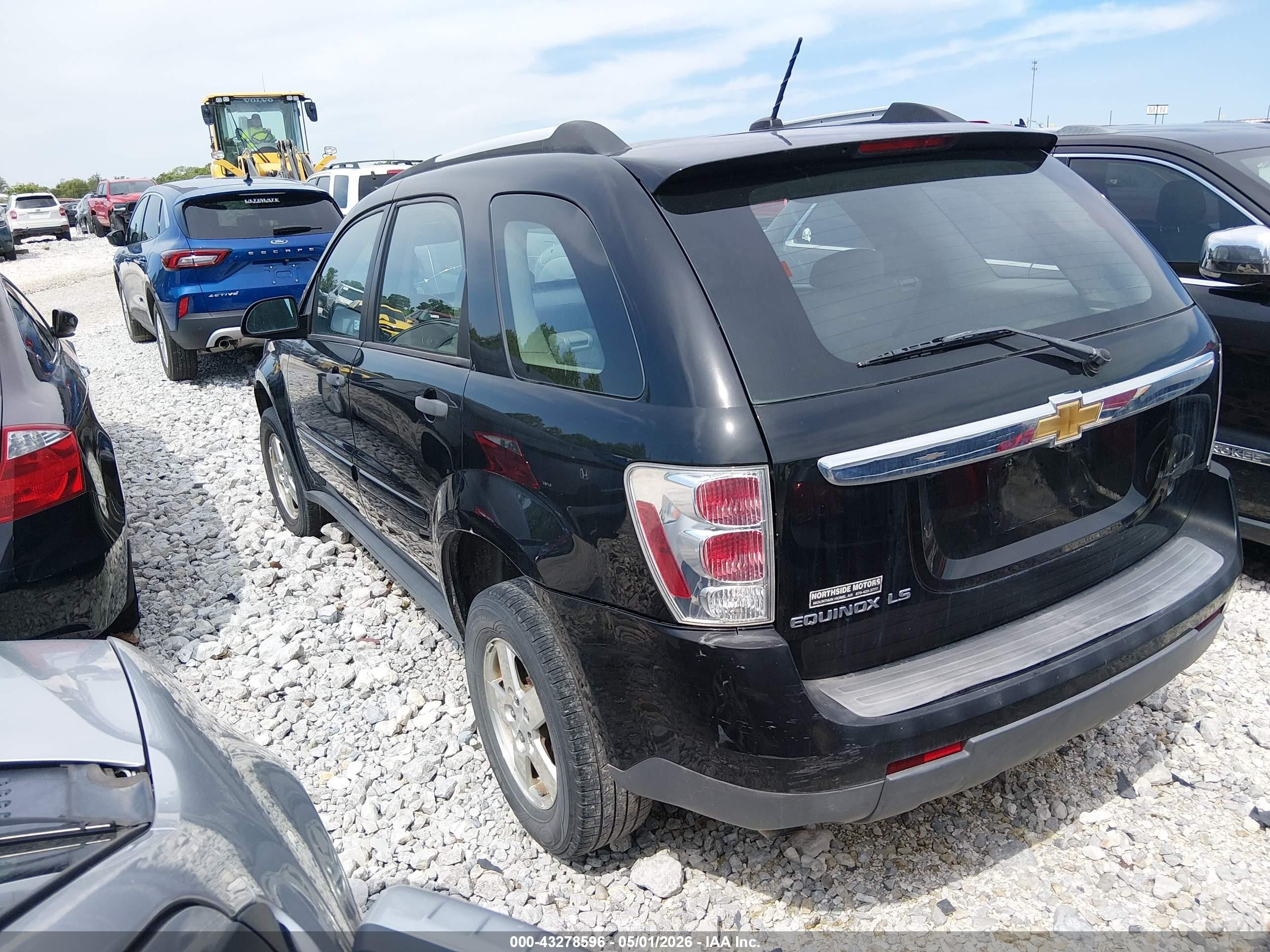 2008 Chevrolet Equinox Ls Black vin: 2CNDL23F286074734